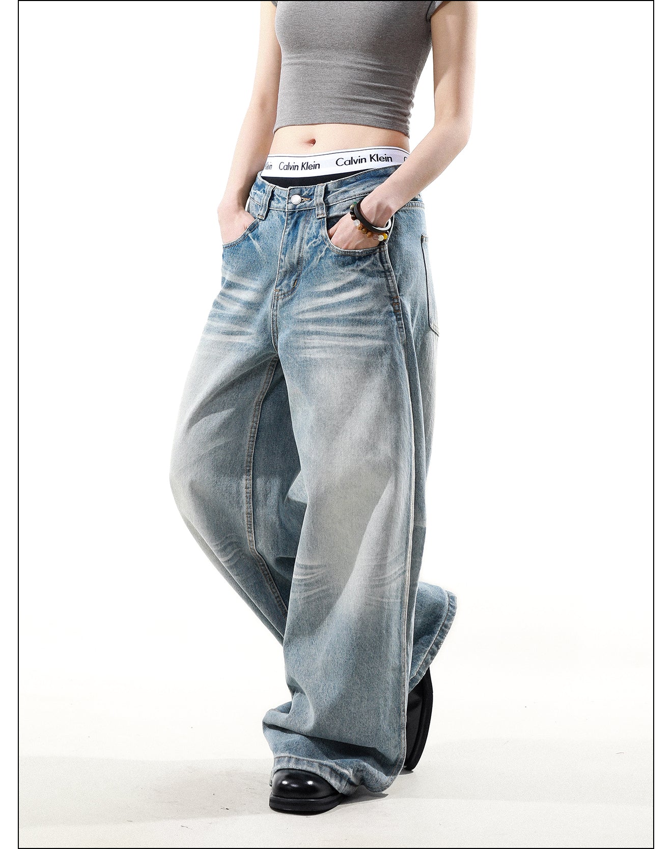 QS405B wash denim