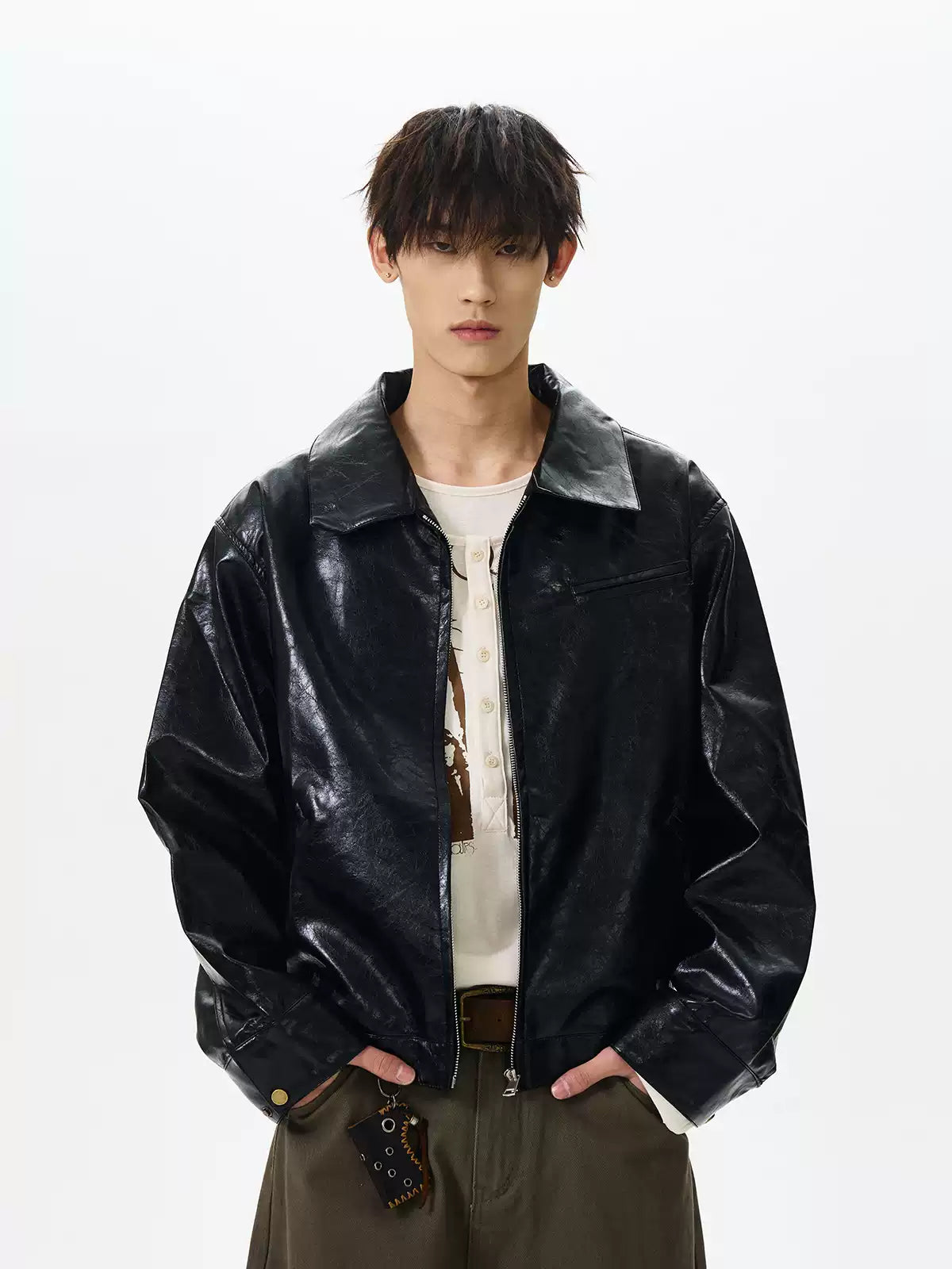 QS362B leather jacket