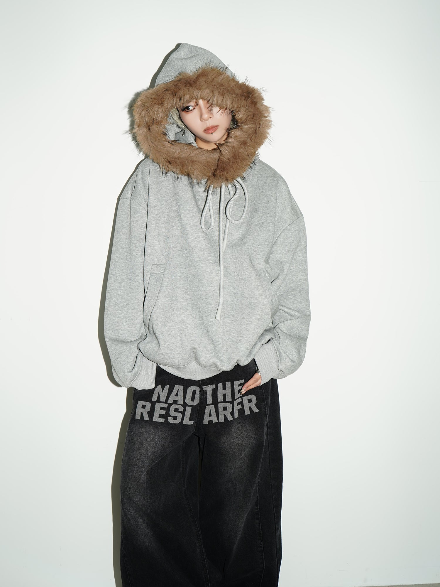 QS125B fur hoodie