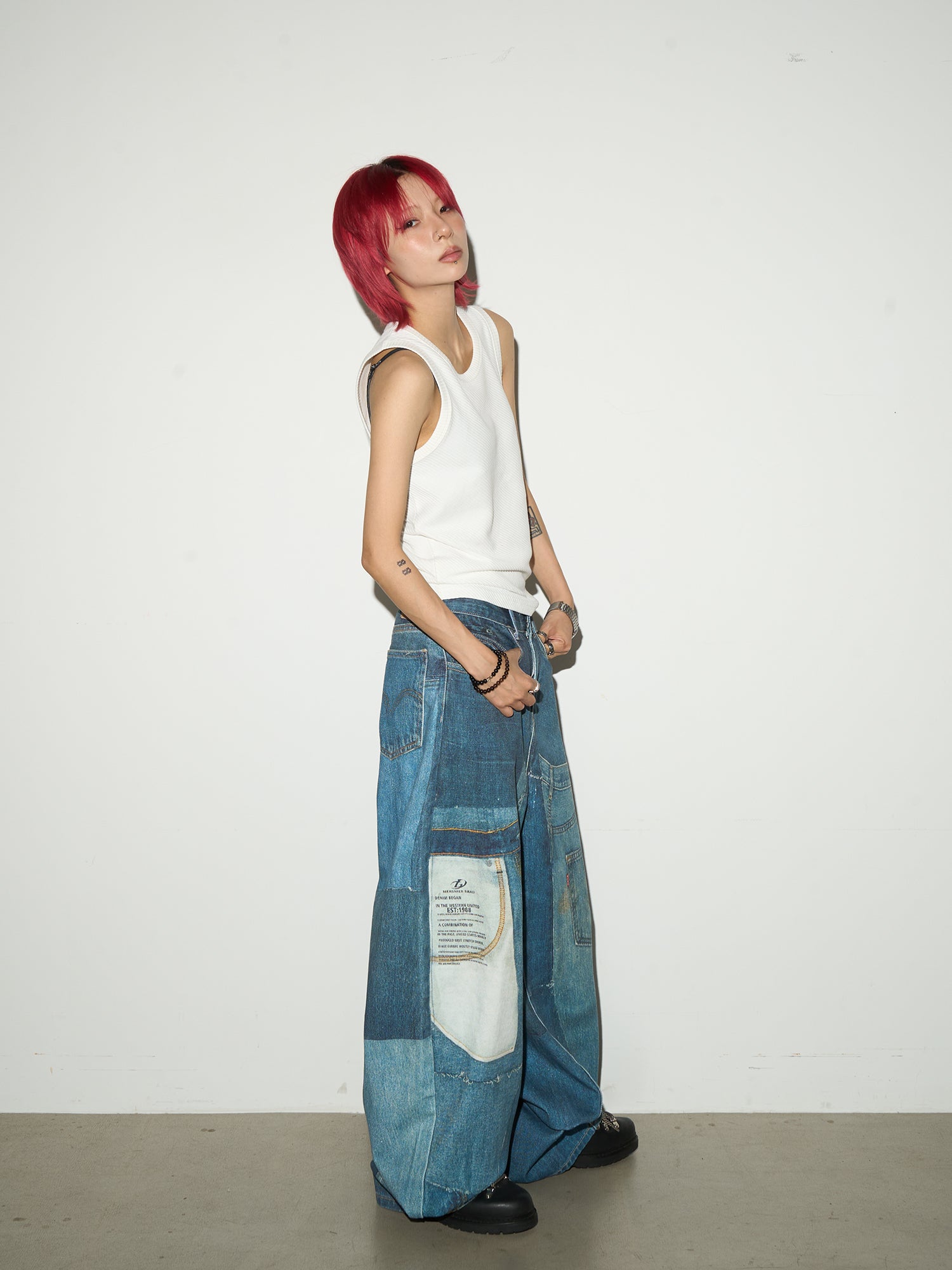QS561B print denim