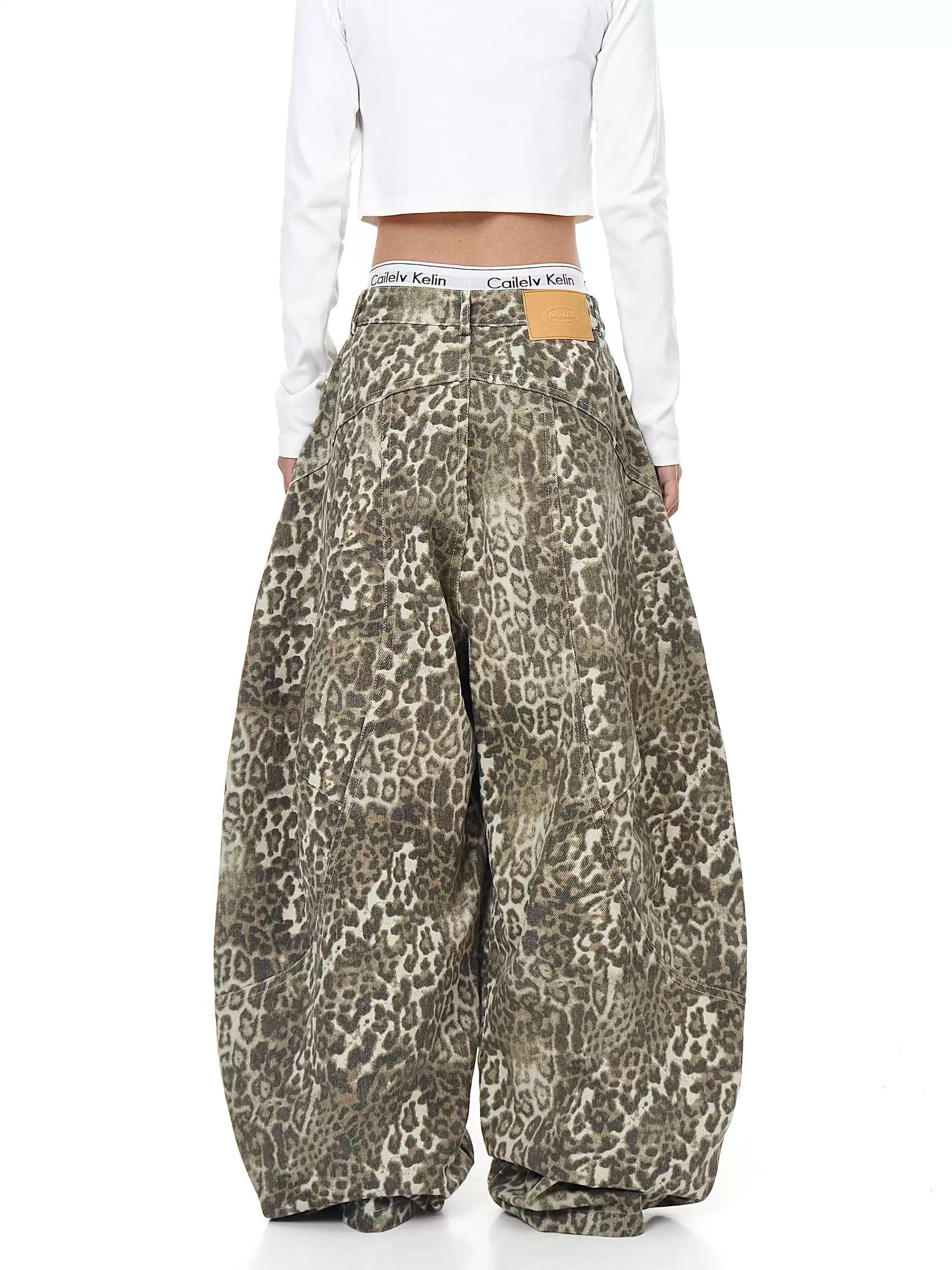 QS585B leopard pants