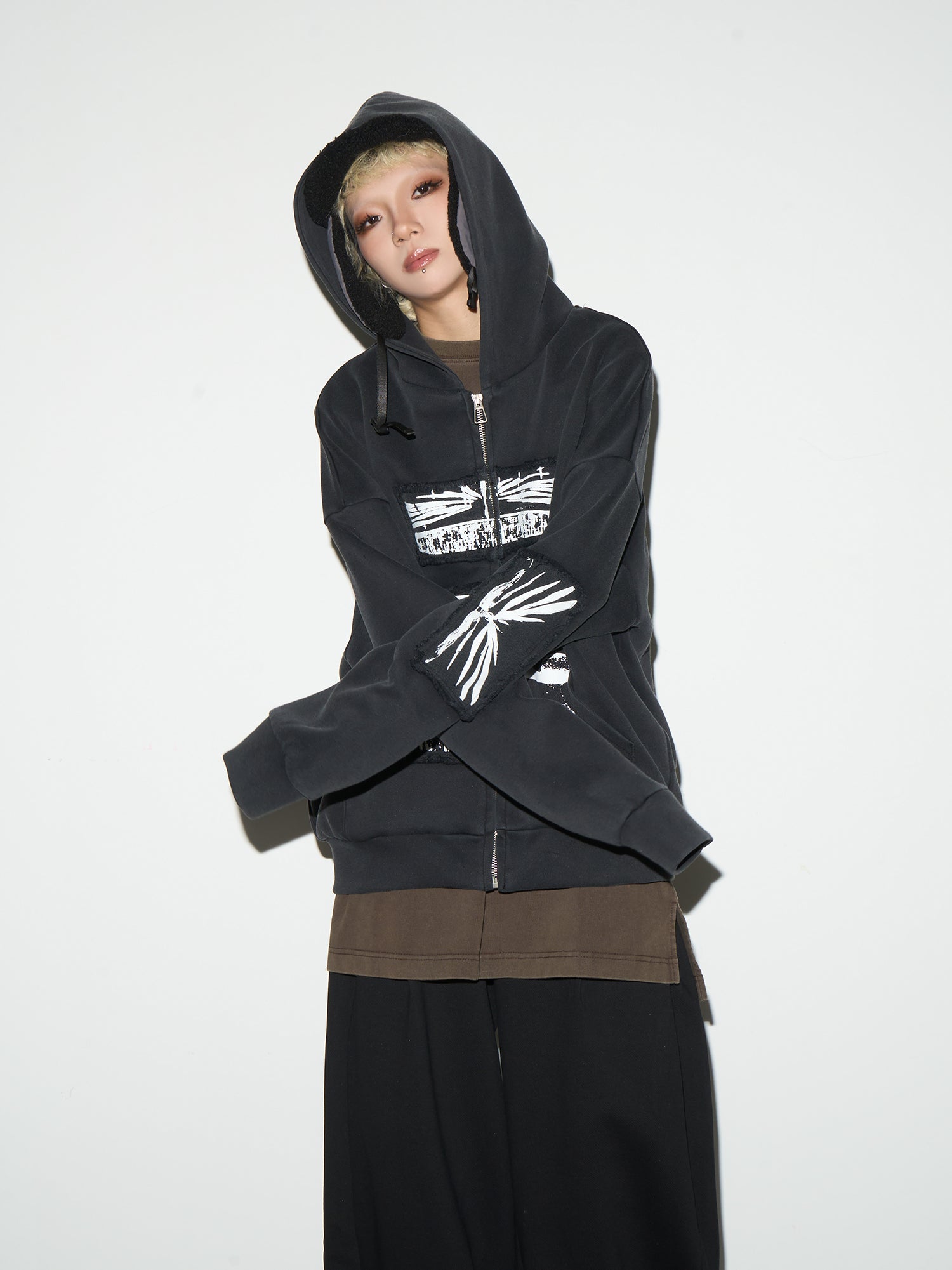 QS284B zip hoodie