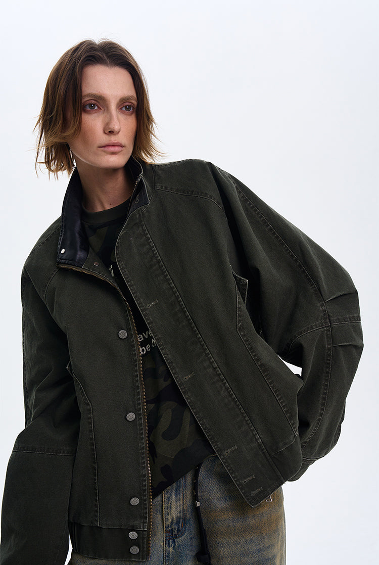 QS374B stand collar jacket