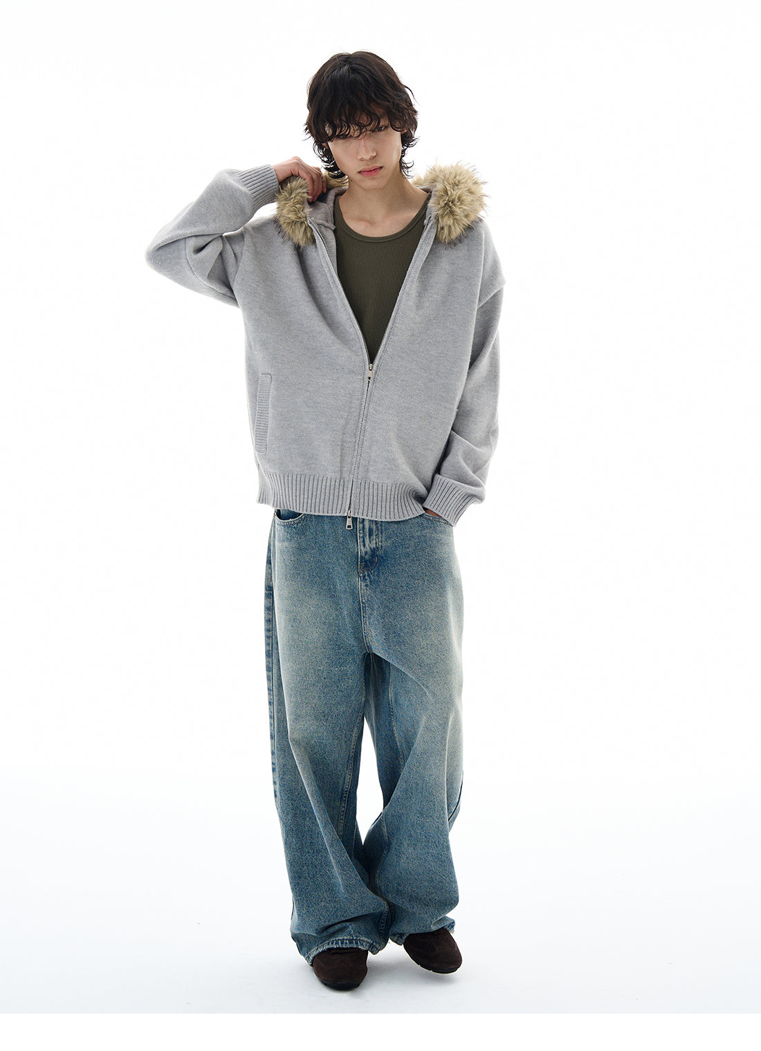 QS617B fur hoodie