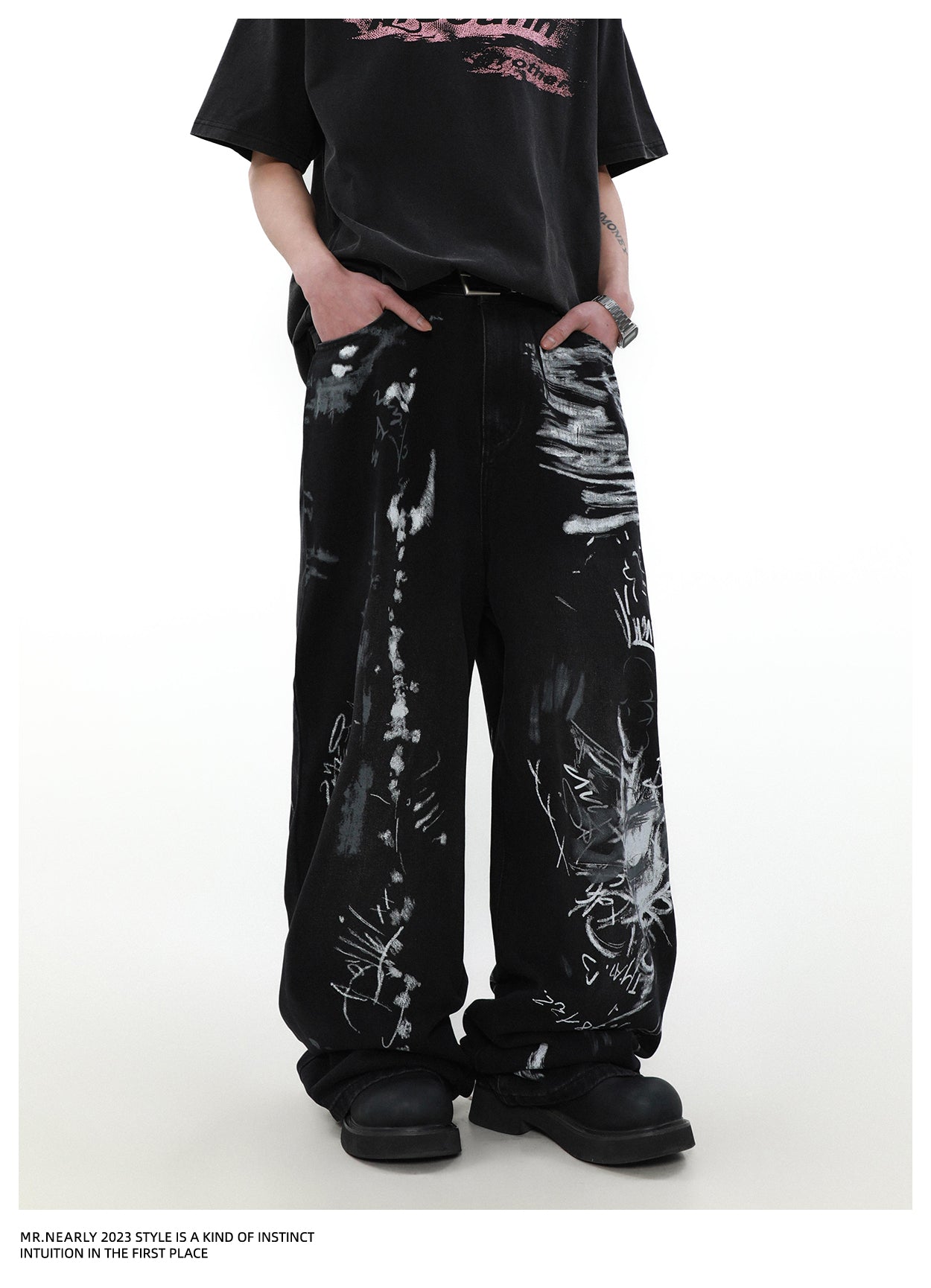 QS377A graffiti denim