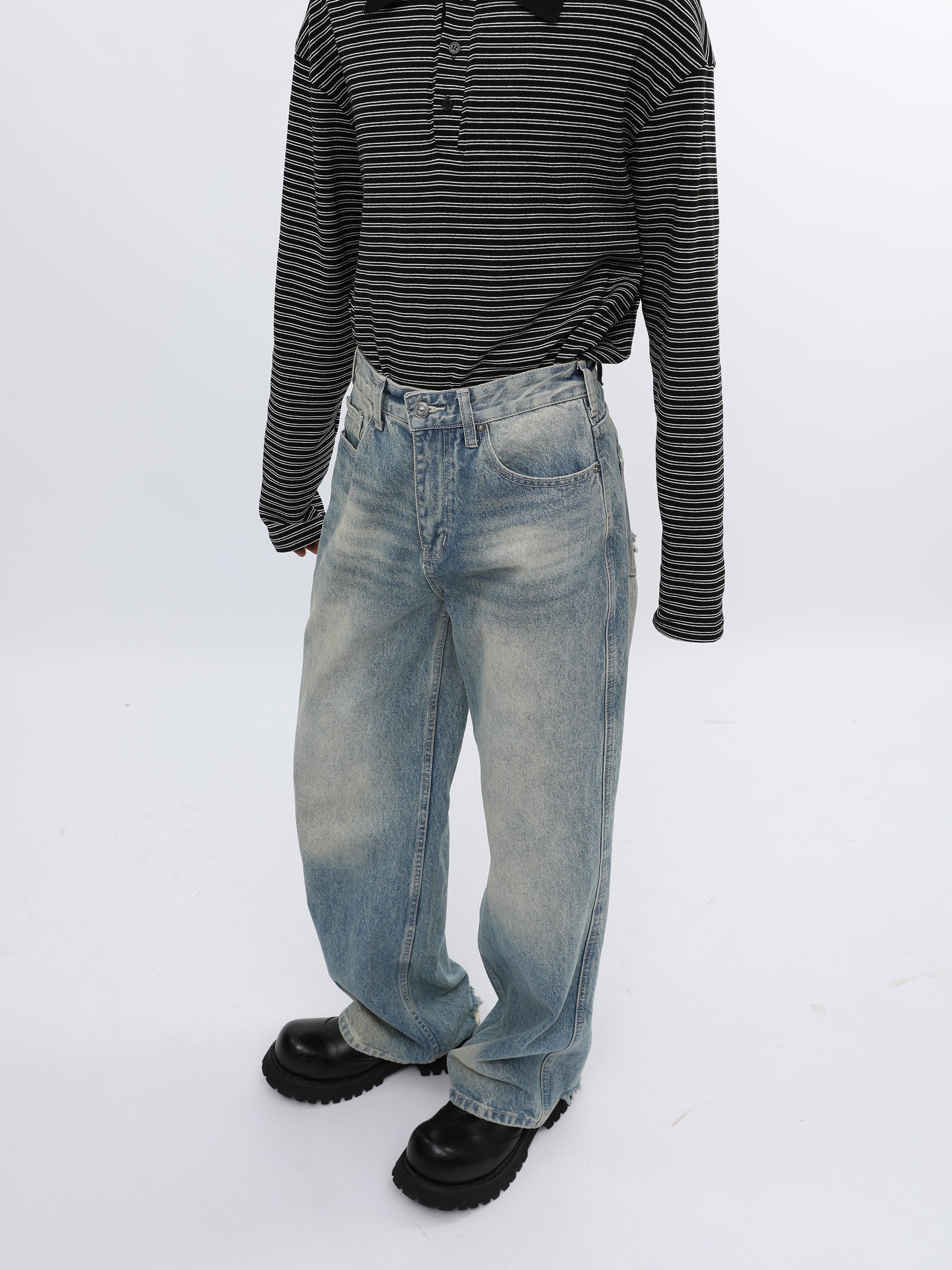 QS099B ripped denim