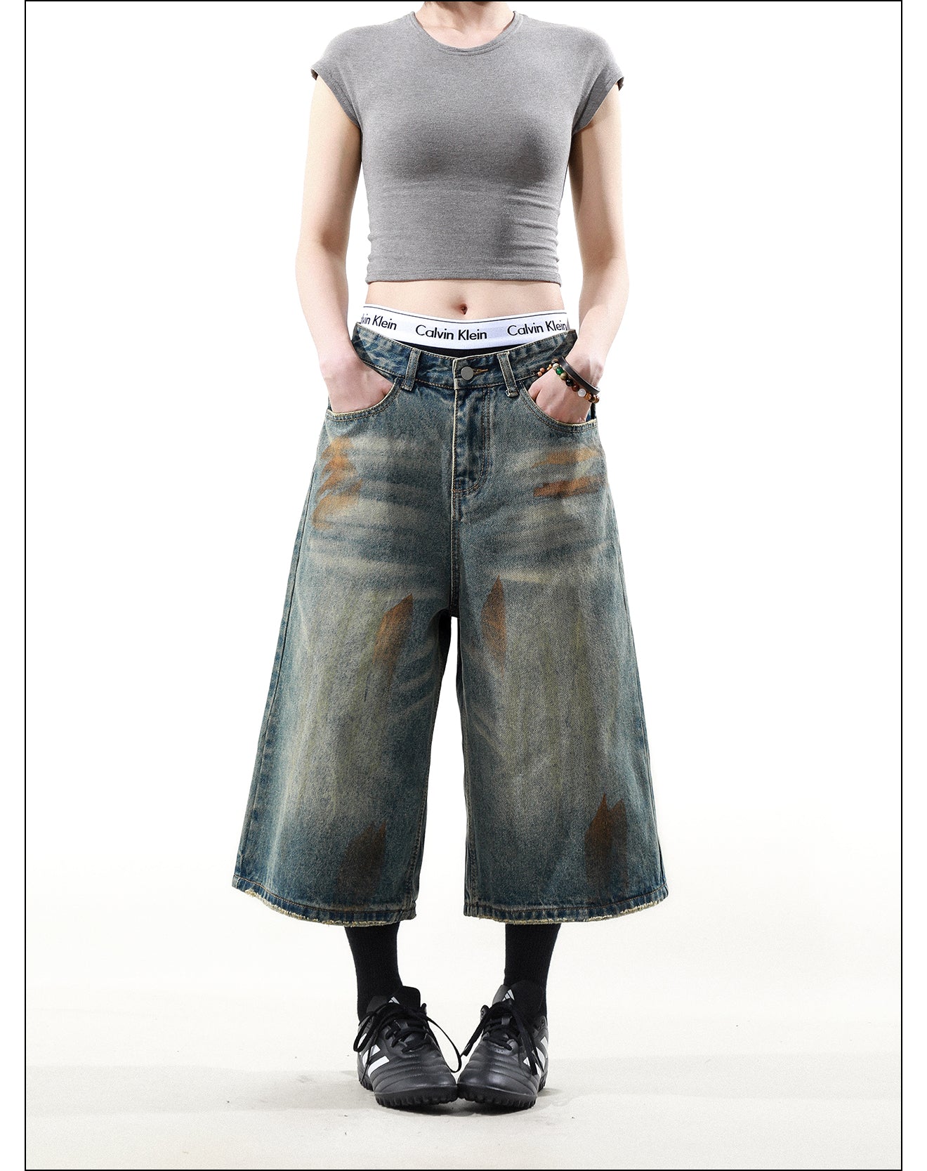 QS408B denim shorts