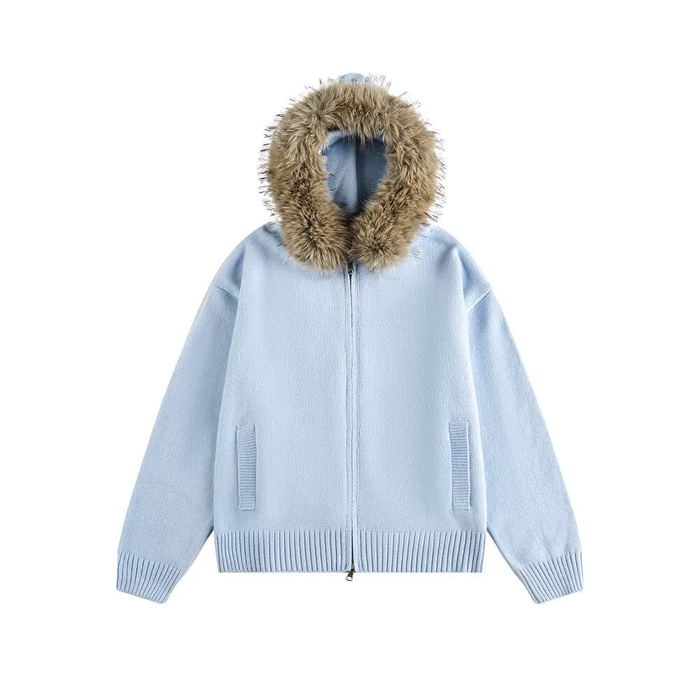 QS617B fur hoodie