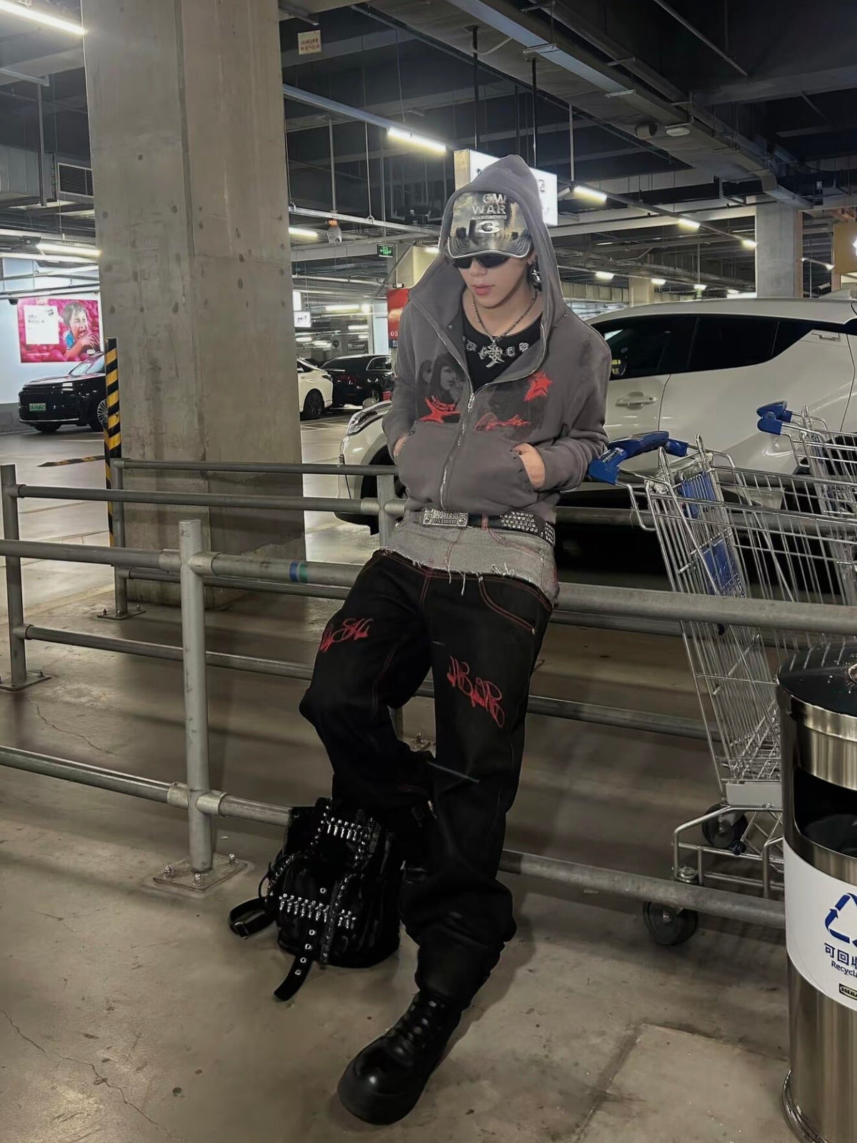 QS938B zip hoodie