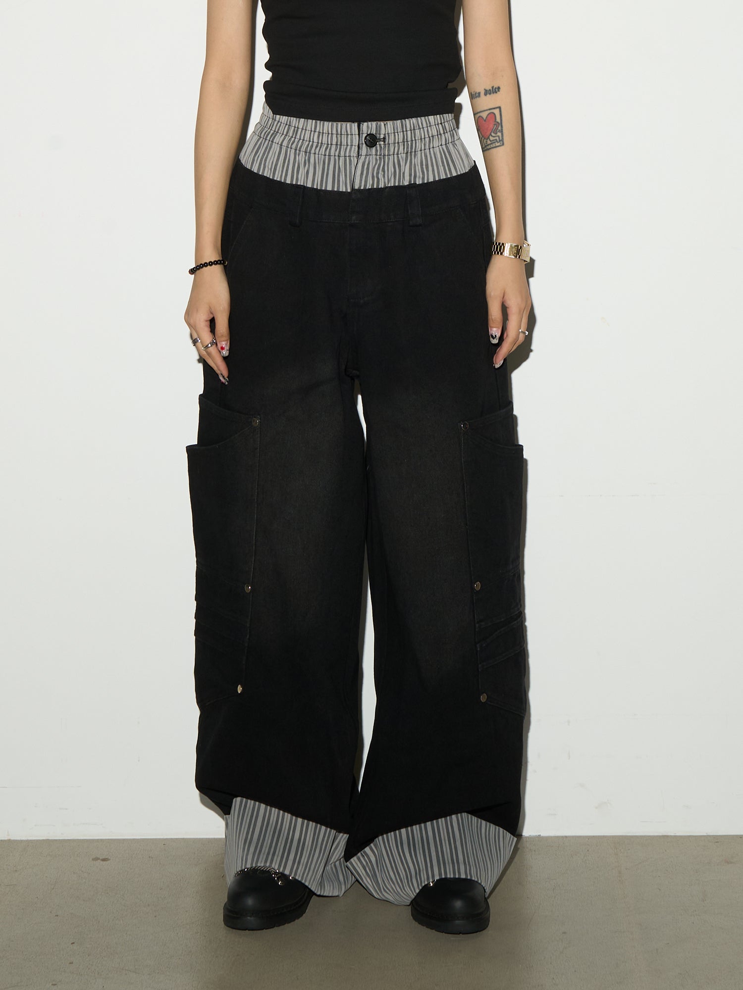 QS572B double waist pants
