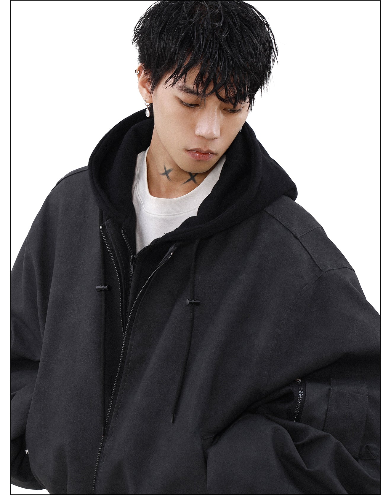 QS024B hoodie loose jacket