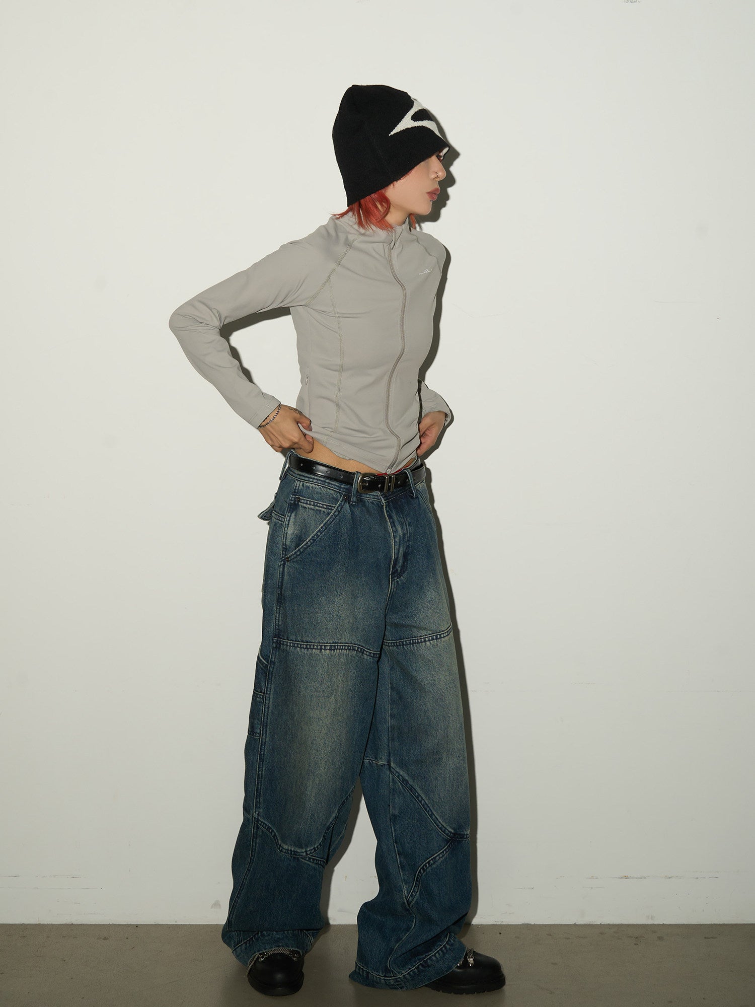 QS739B wash denim