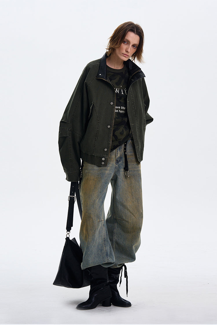 QS374B stand collar jacket