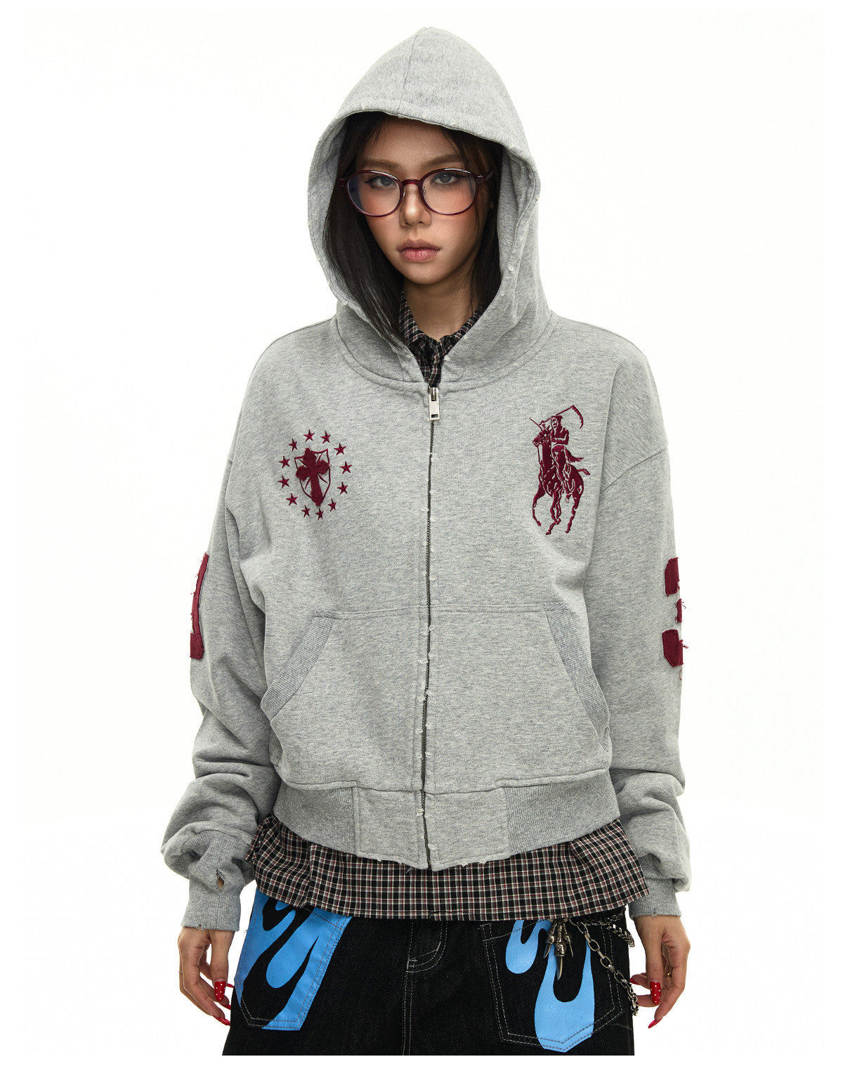QS674B zip hoodie