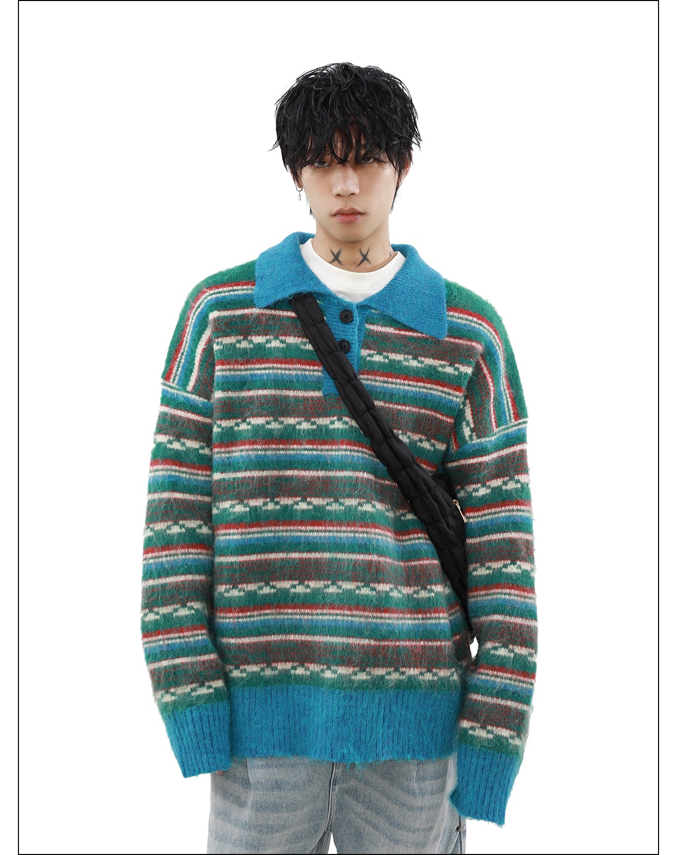 QS245B stripe sweater