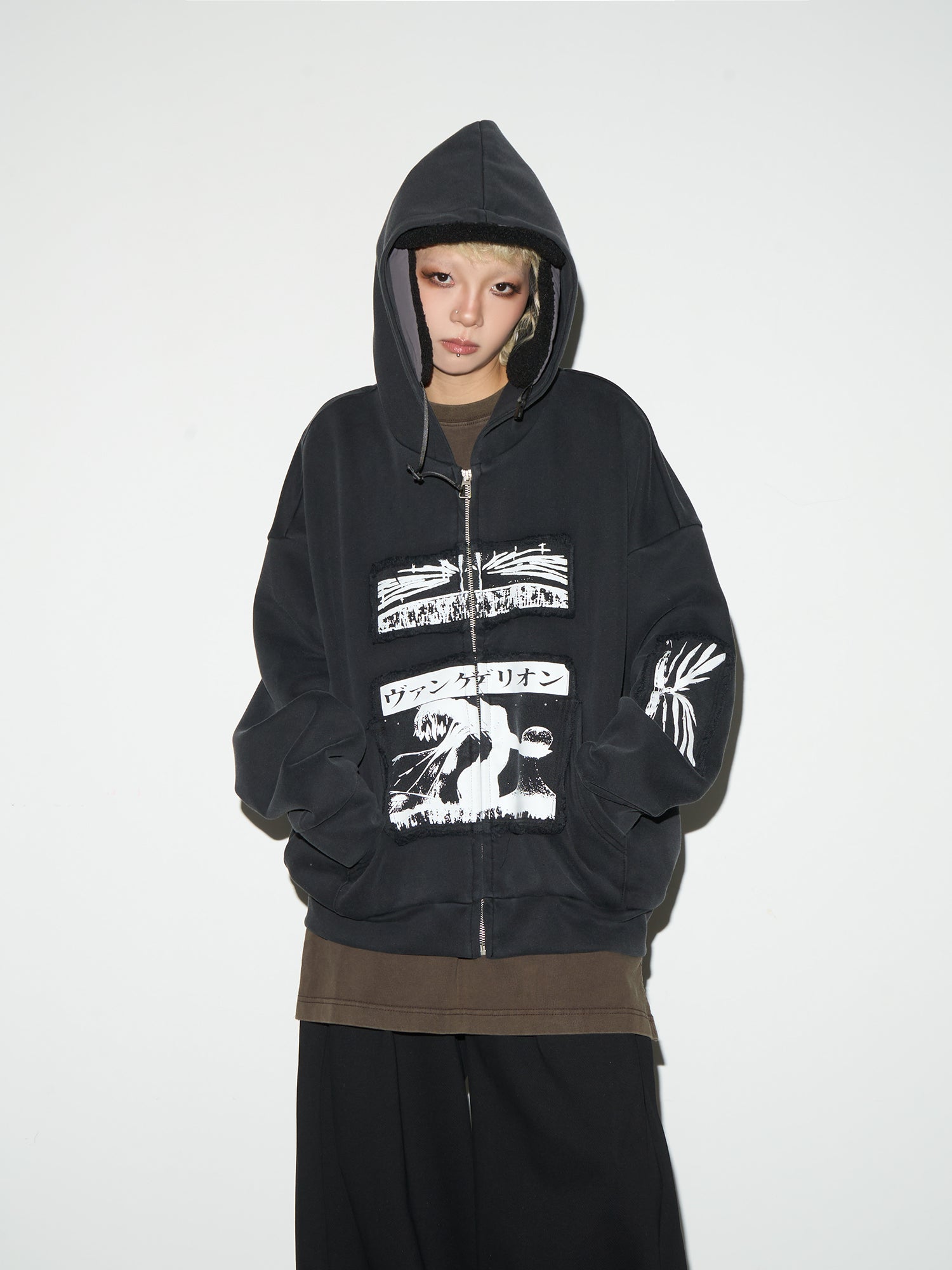 QS284B zip hoodie