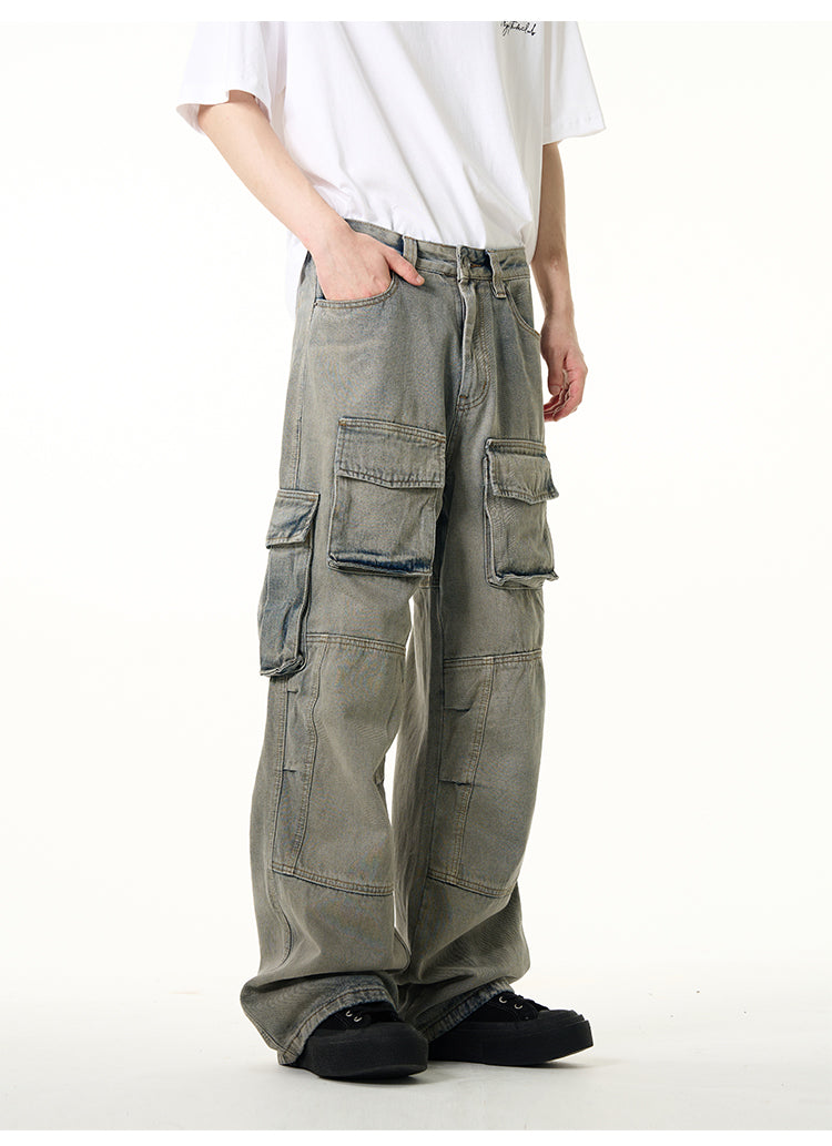 QS694A multi pocket denim