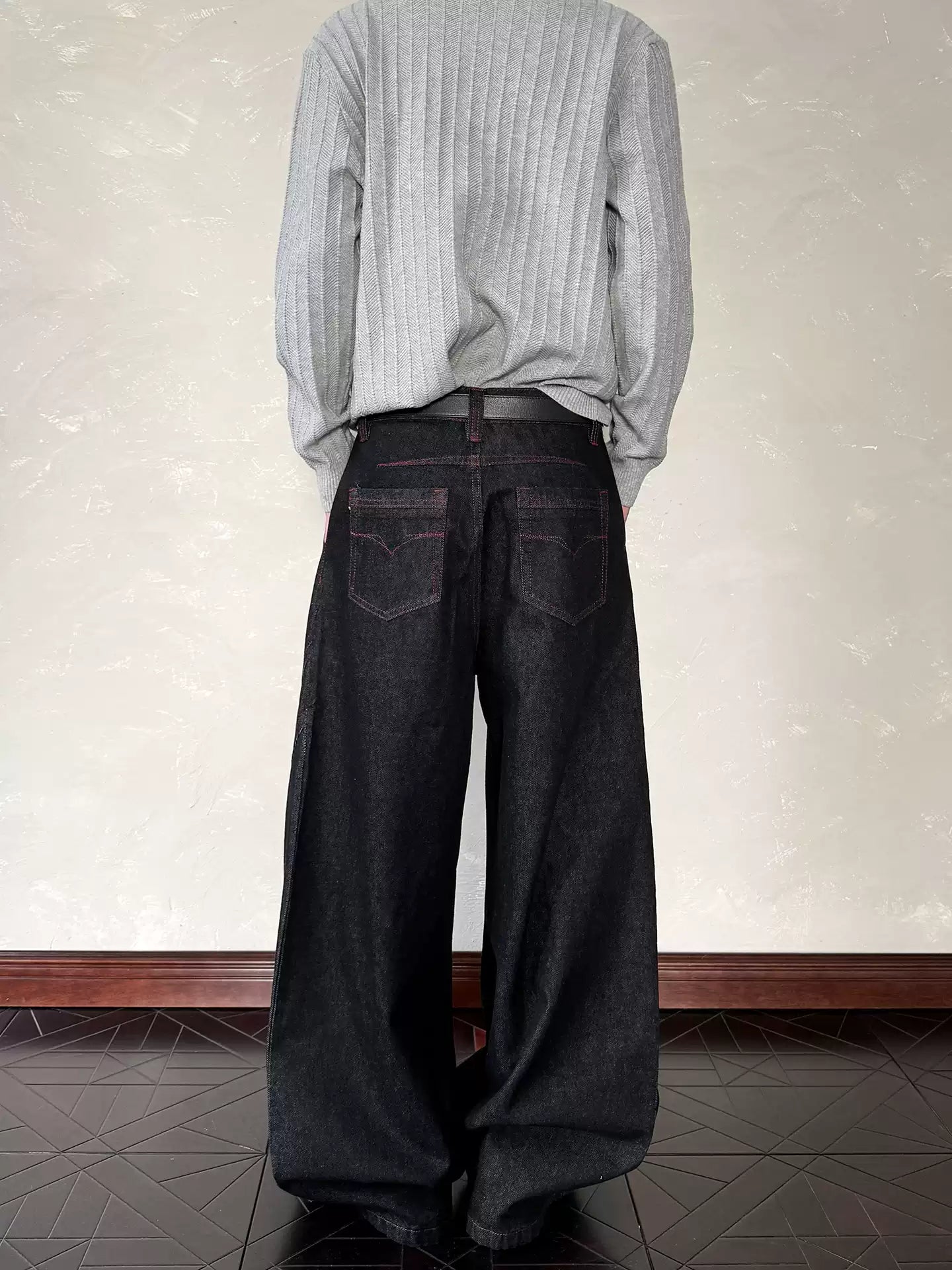 QS590B button fly denim