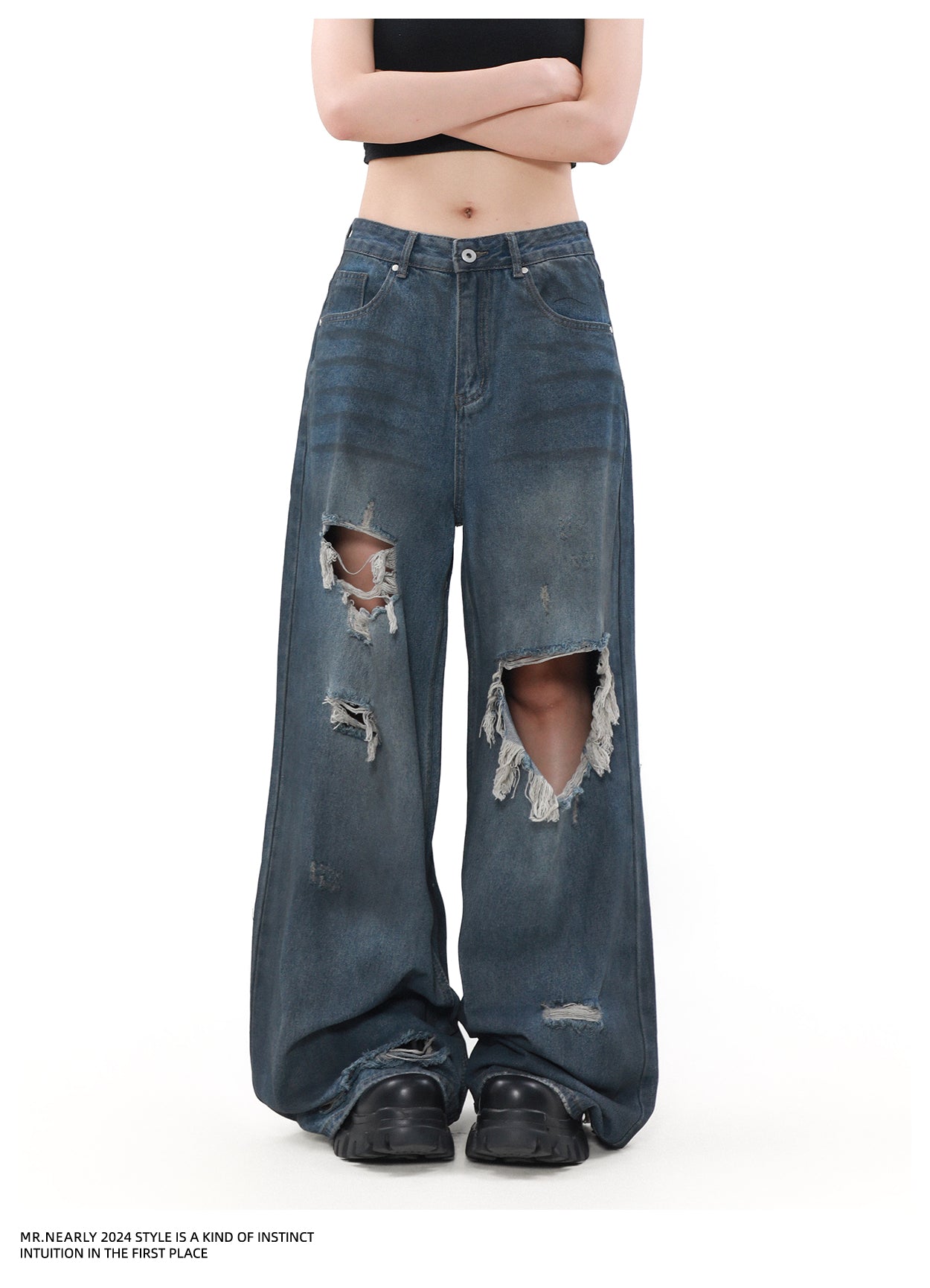QS709A damage denim
