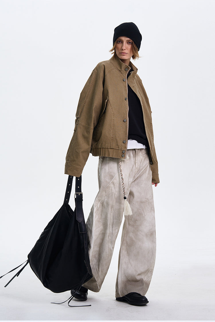 QS374B stand collar jacket