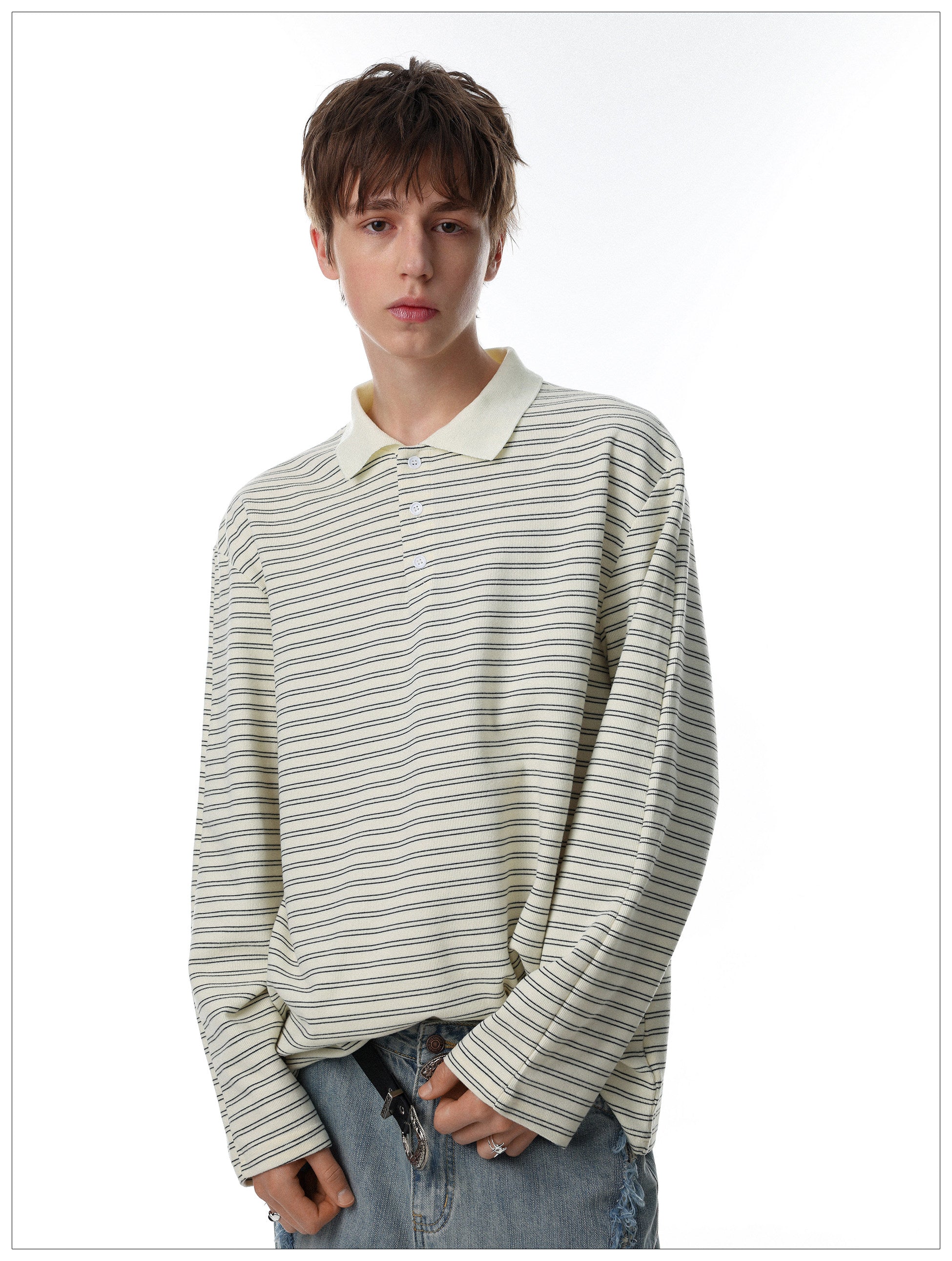 QS736B L/S polo