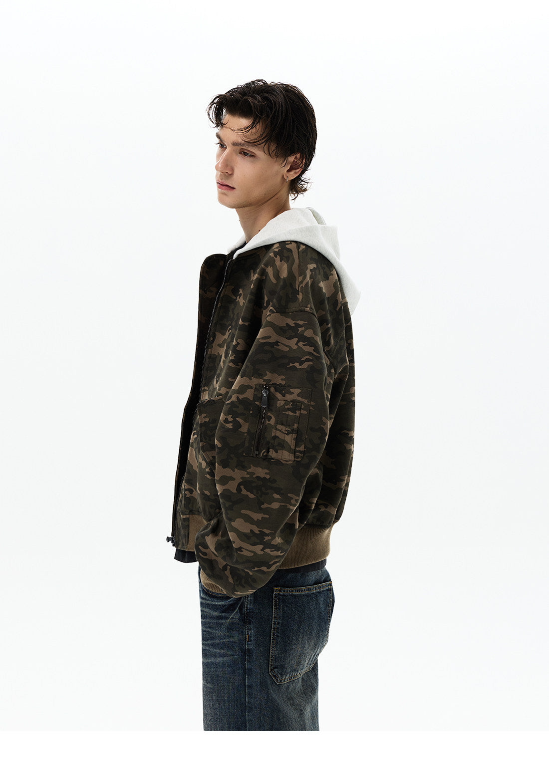 QS676B CAMOUFLAGE HOODIE JACKET