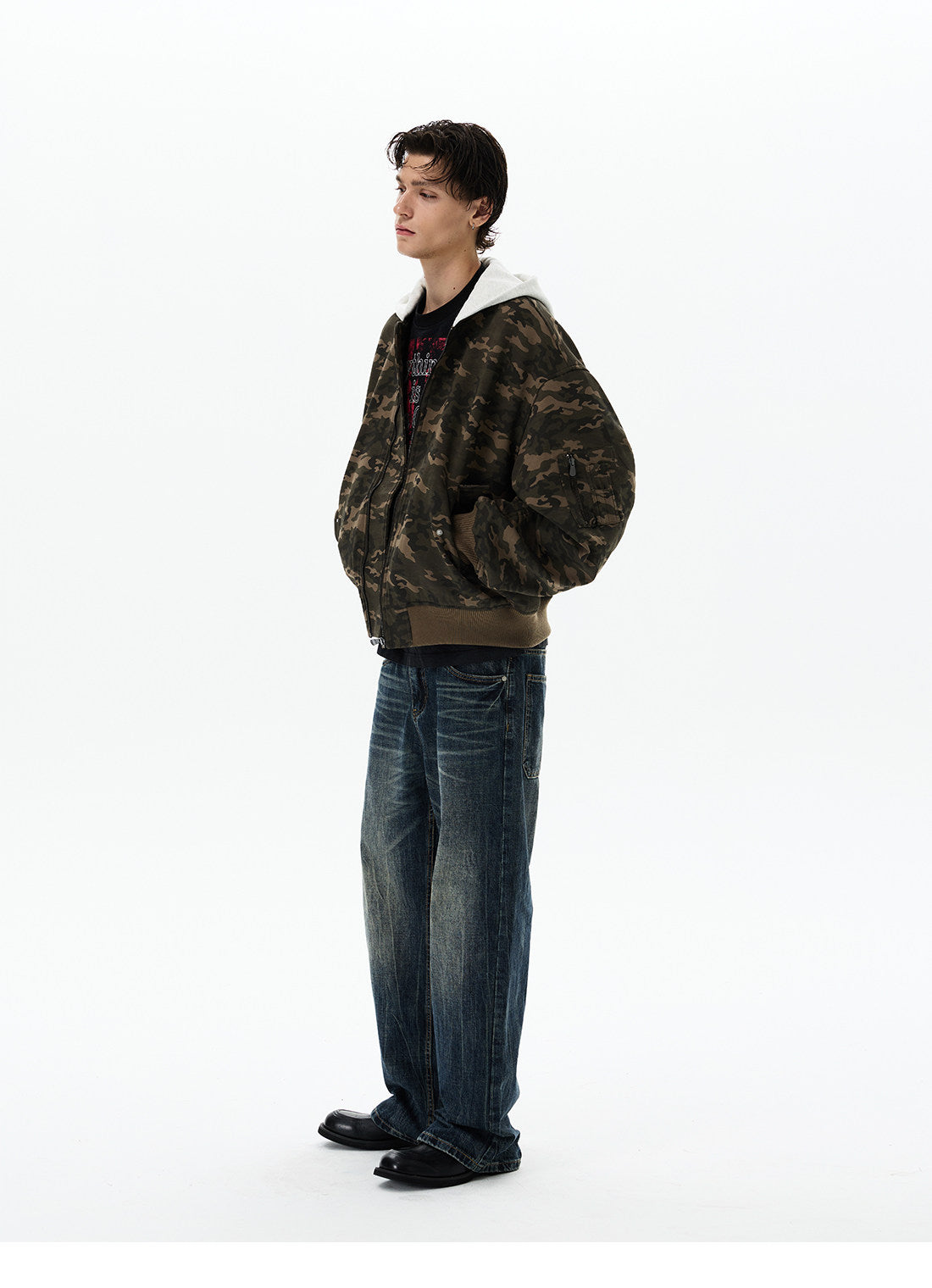 QS676B CAMOUFLAGE HOODIE JACKET