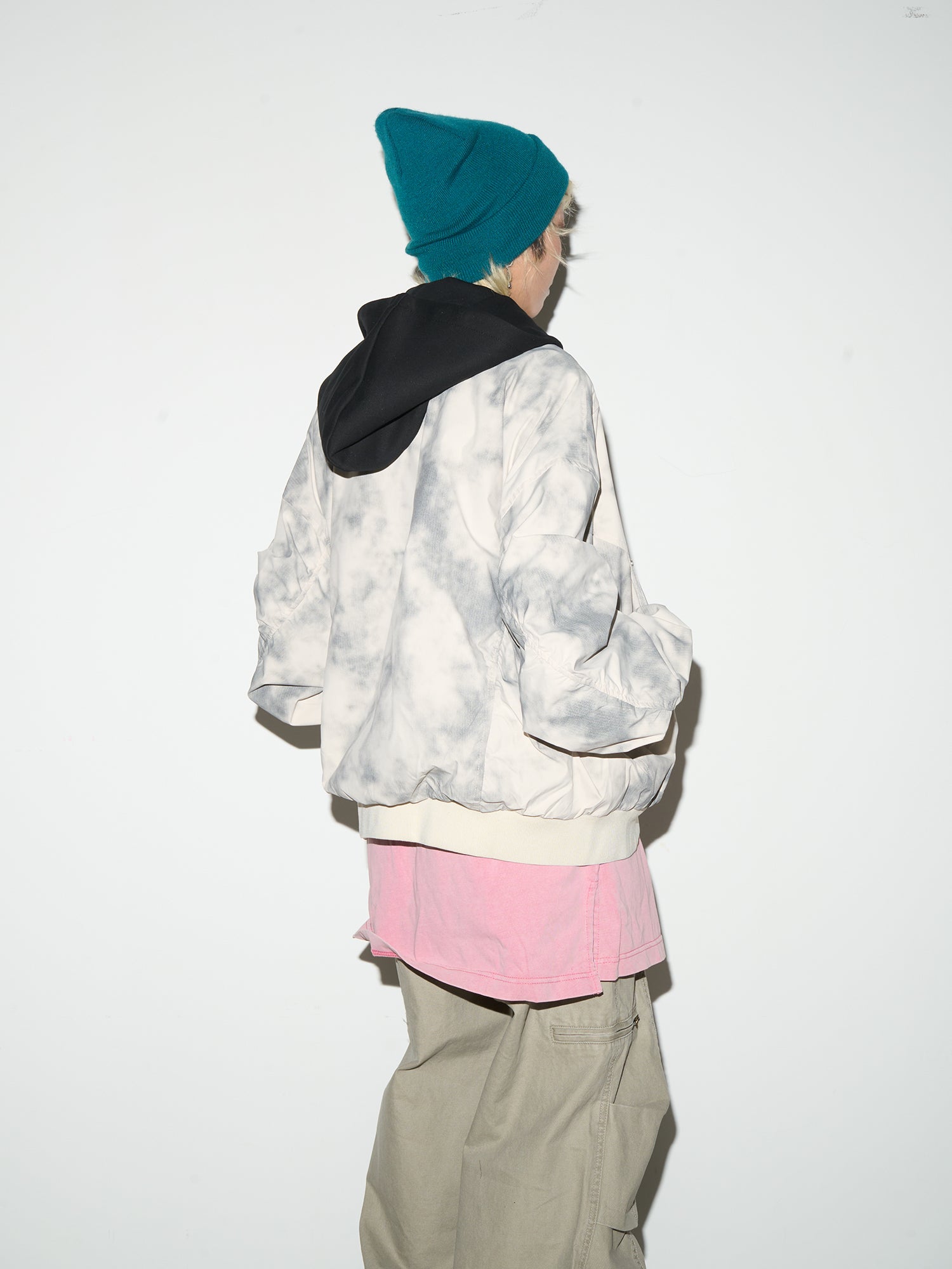 QS281B layered hoodie jacket