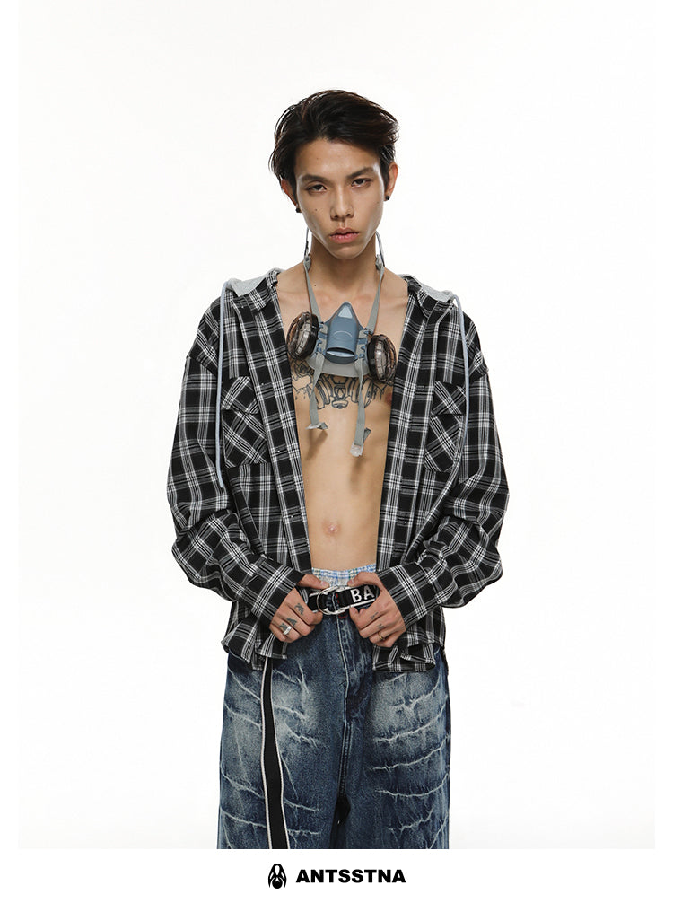 QS311B hoodie check shirts