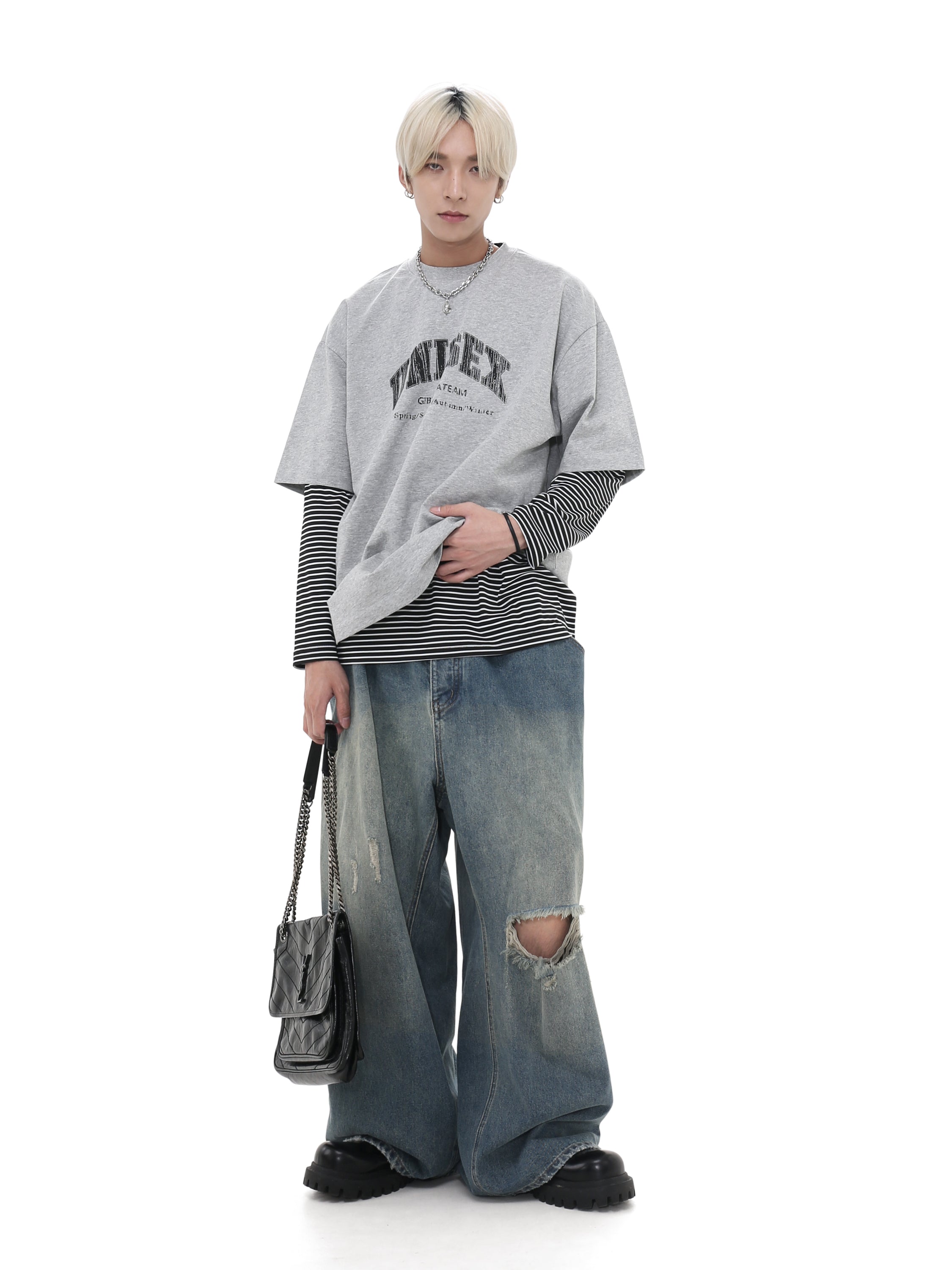 QS704A damage denim