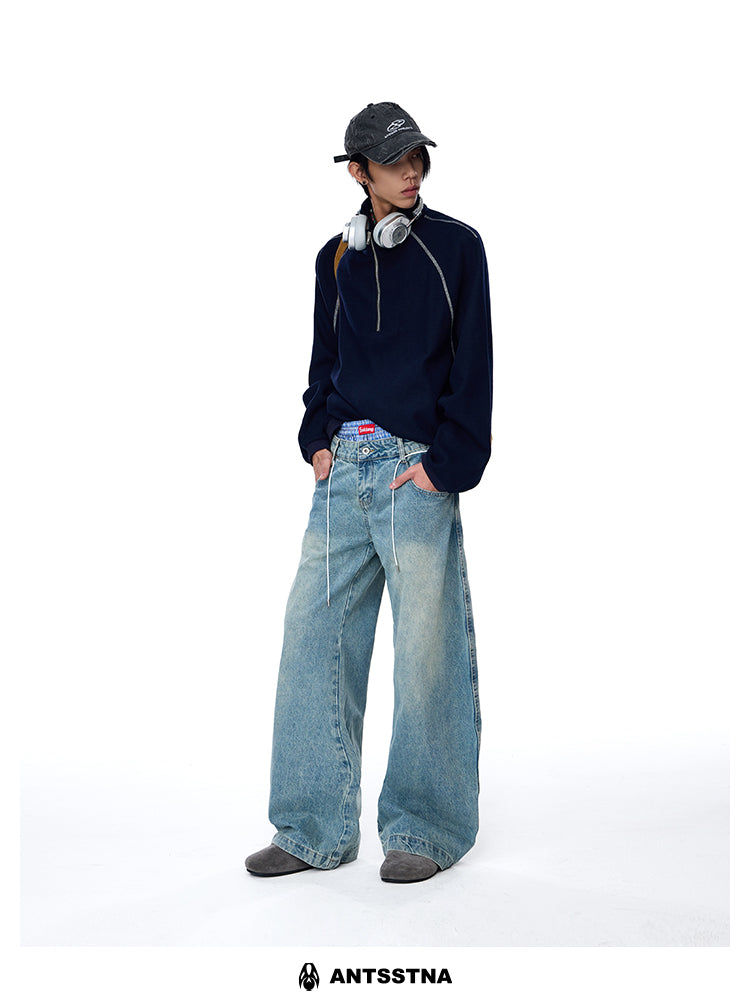 QS268B double waist denim