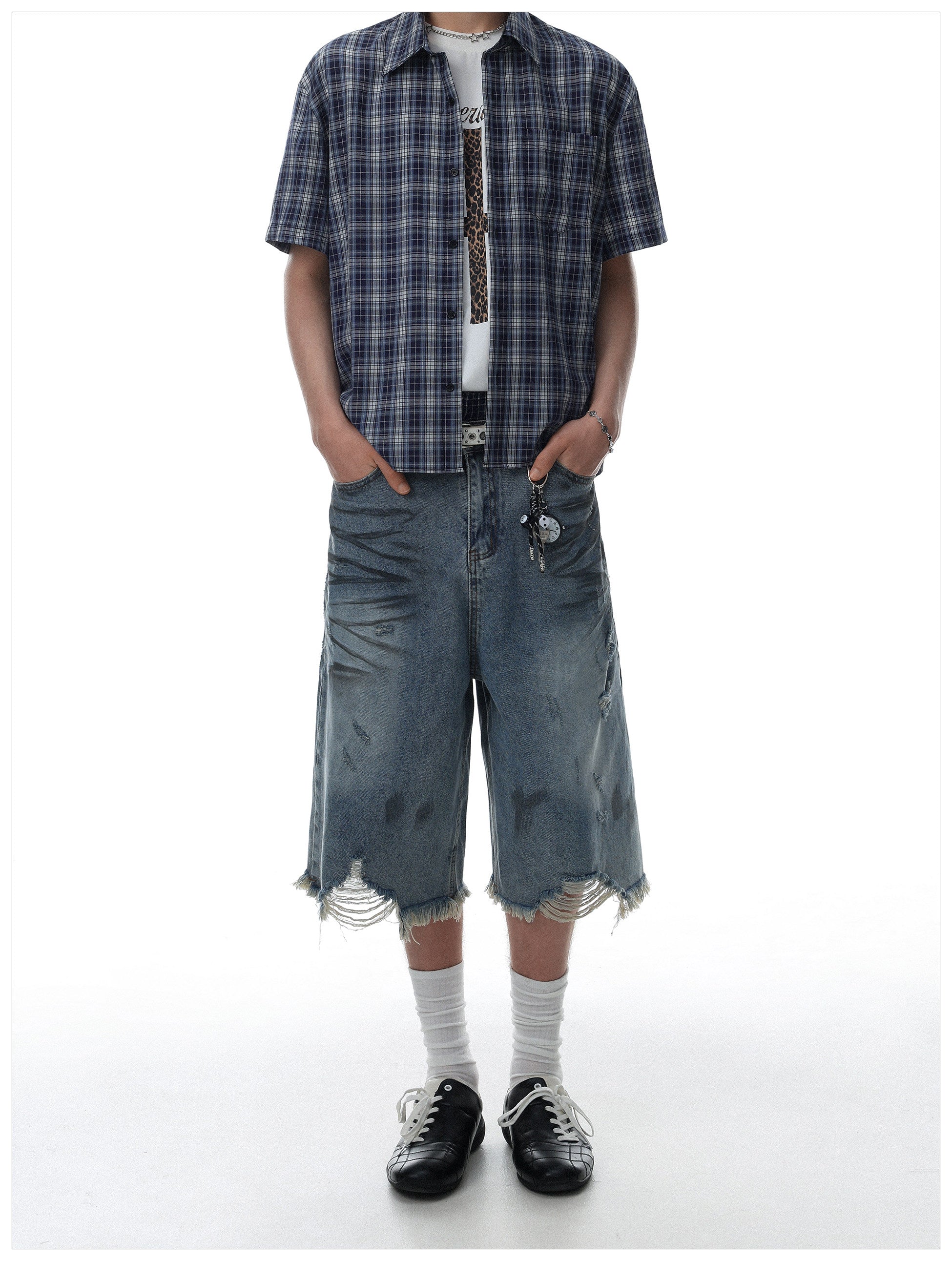 QS827B denim shorts