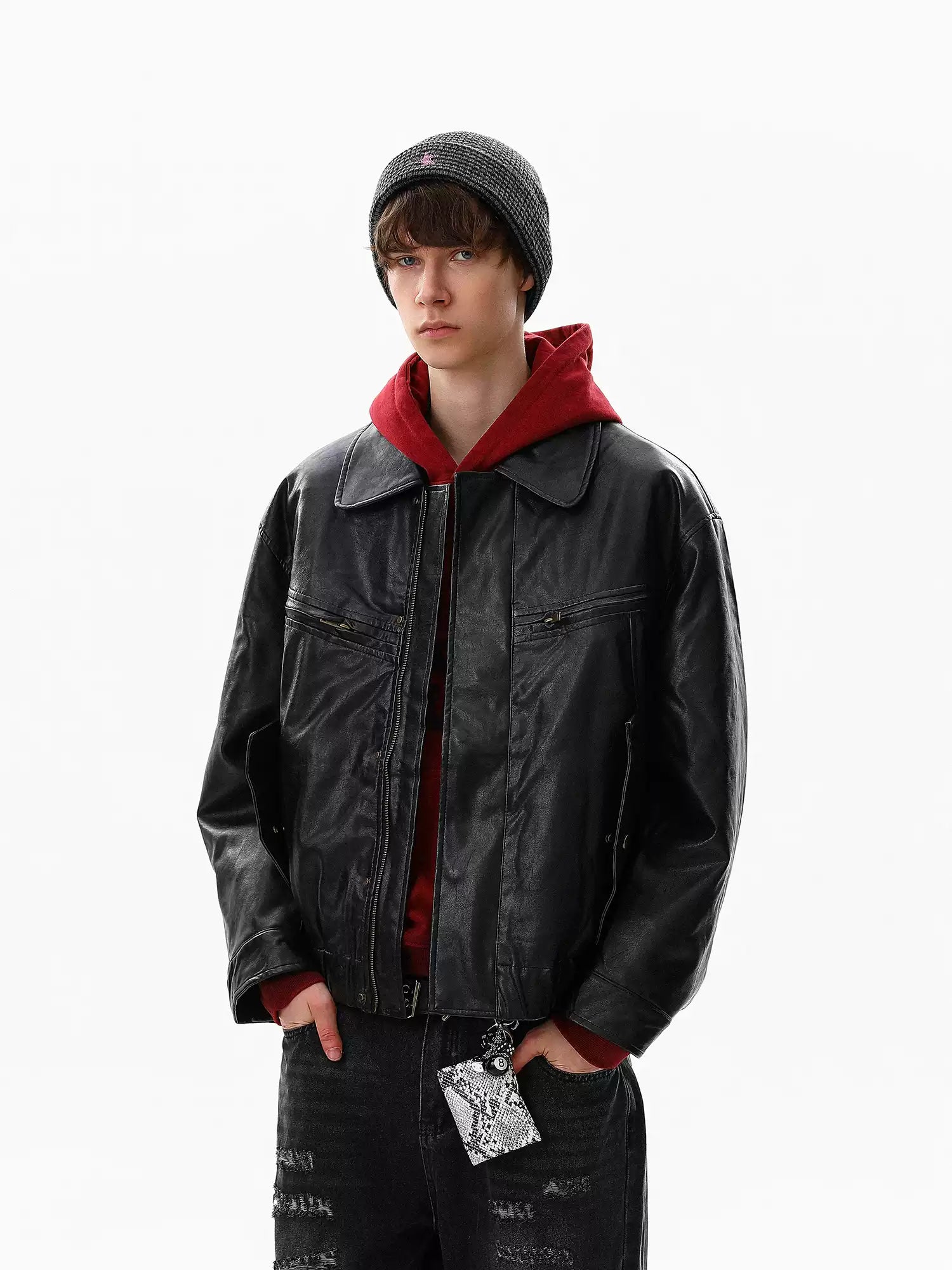 QS669B leather jacket