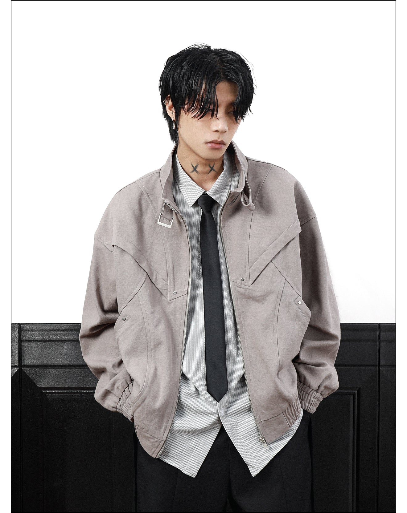 QS347B stand collar jacket
