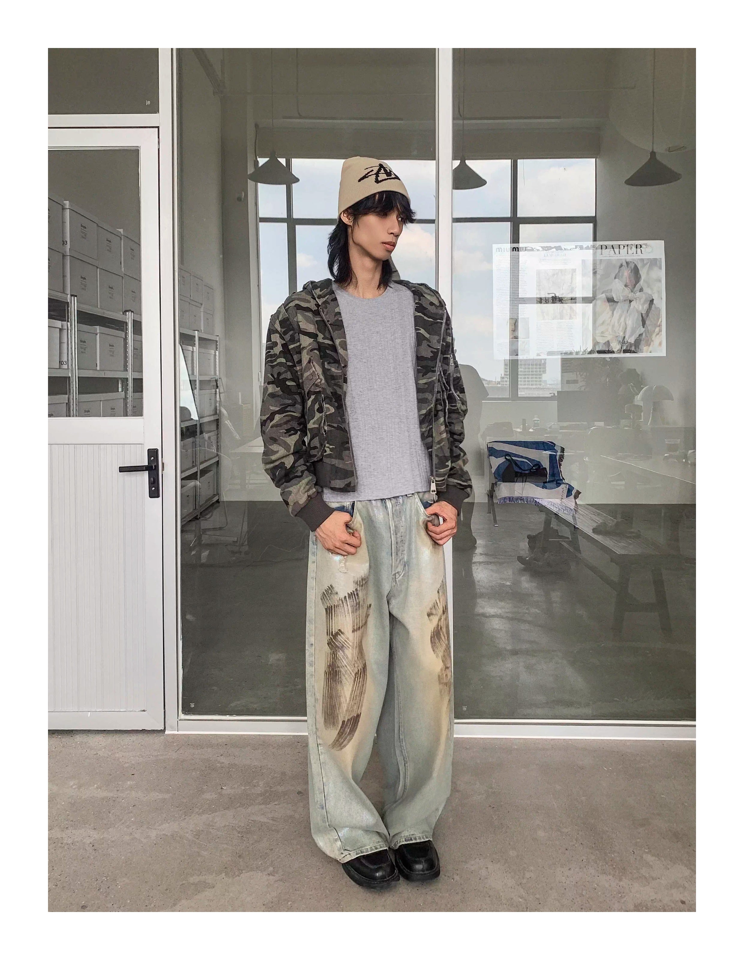 QS614B camouflage hoodie