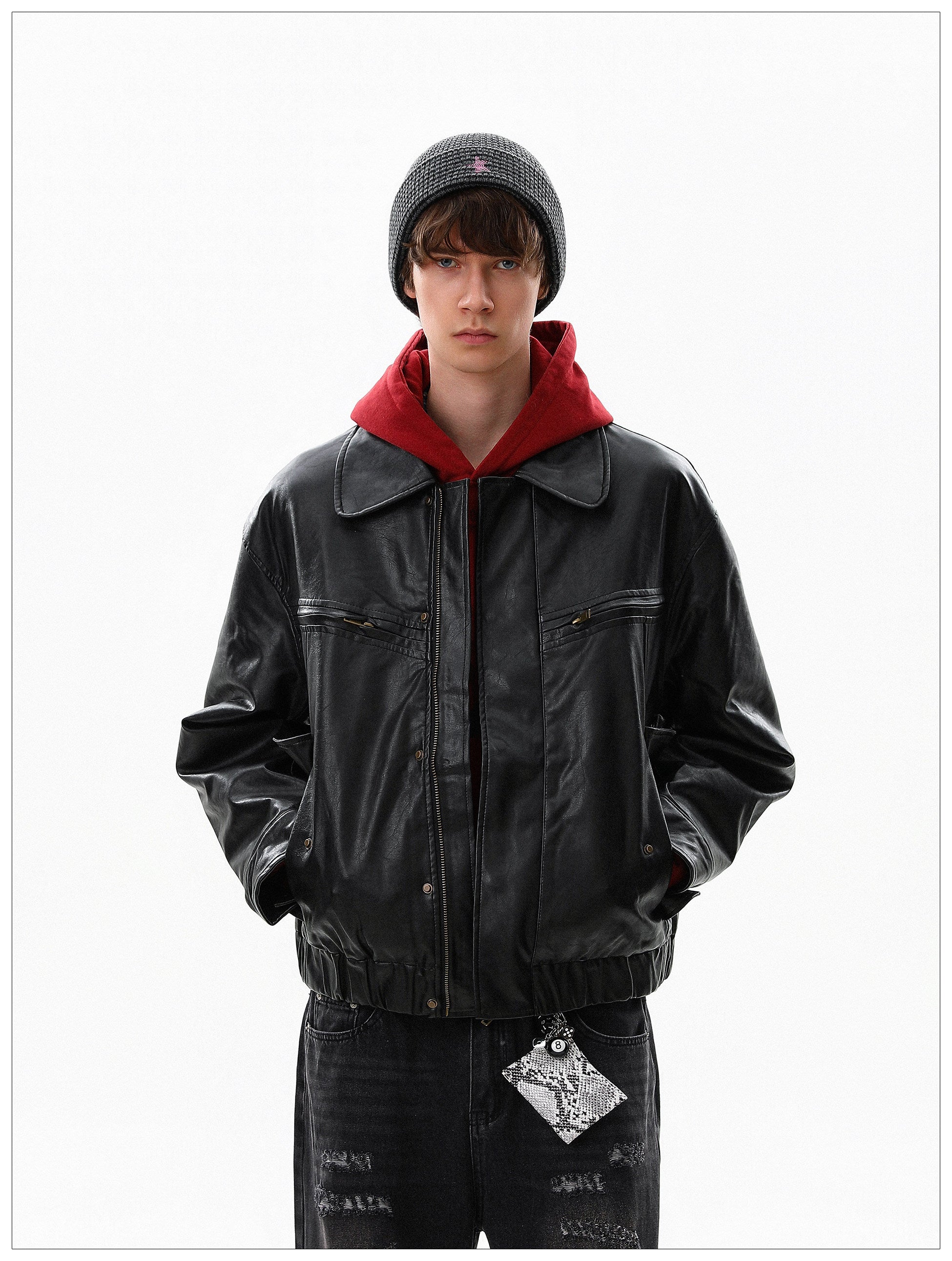 QS669B leather jacket