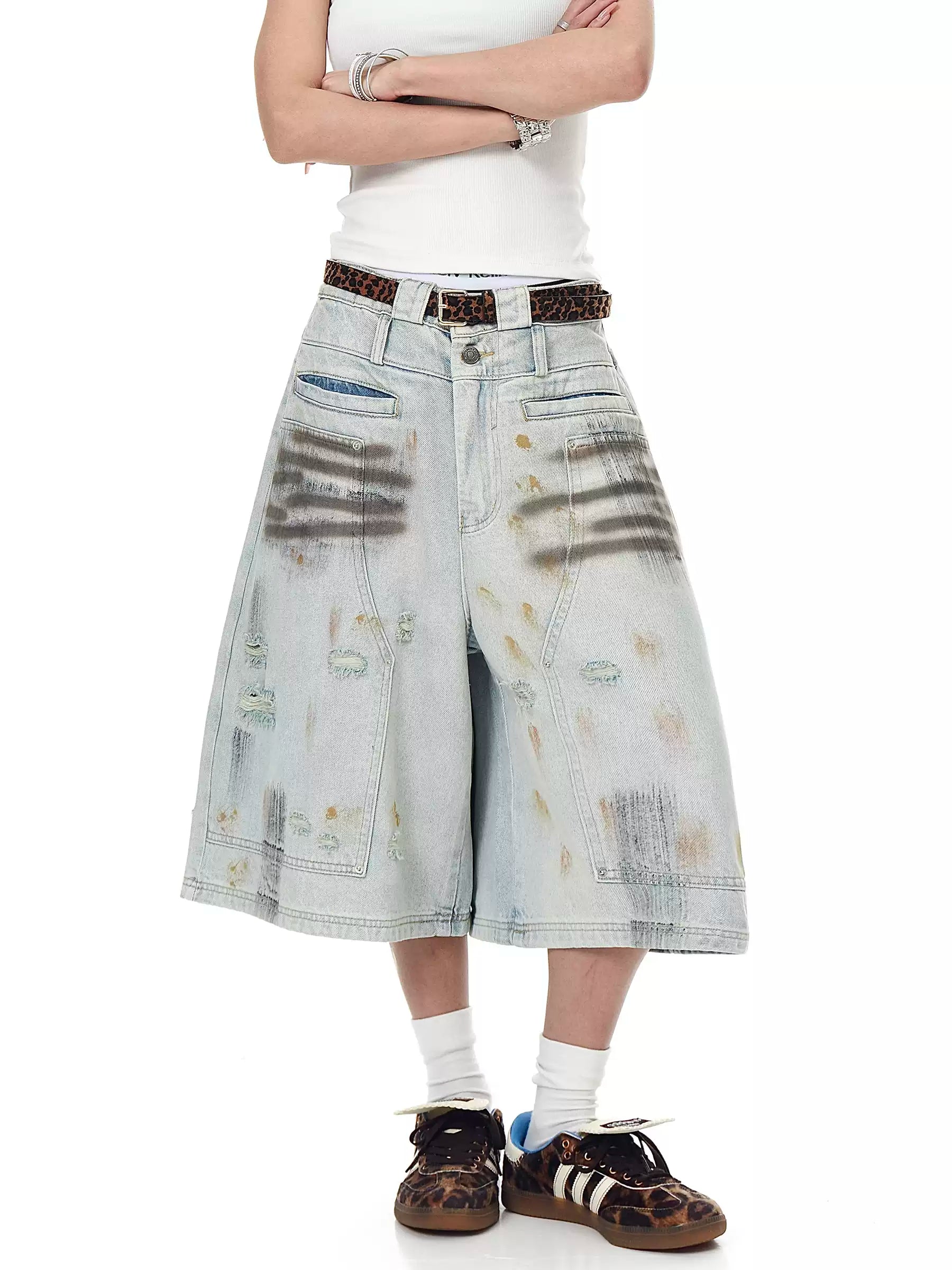 QS553B denim shorts