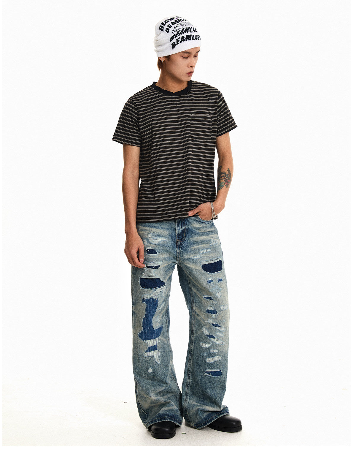 QS722B wash denim