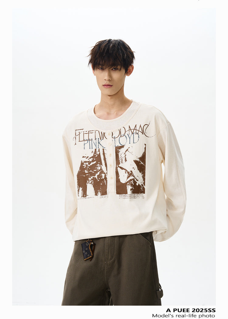 QS356B print L/S tee