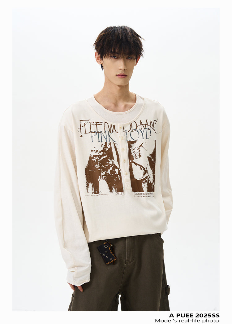 QS356B print L/S tee