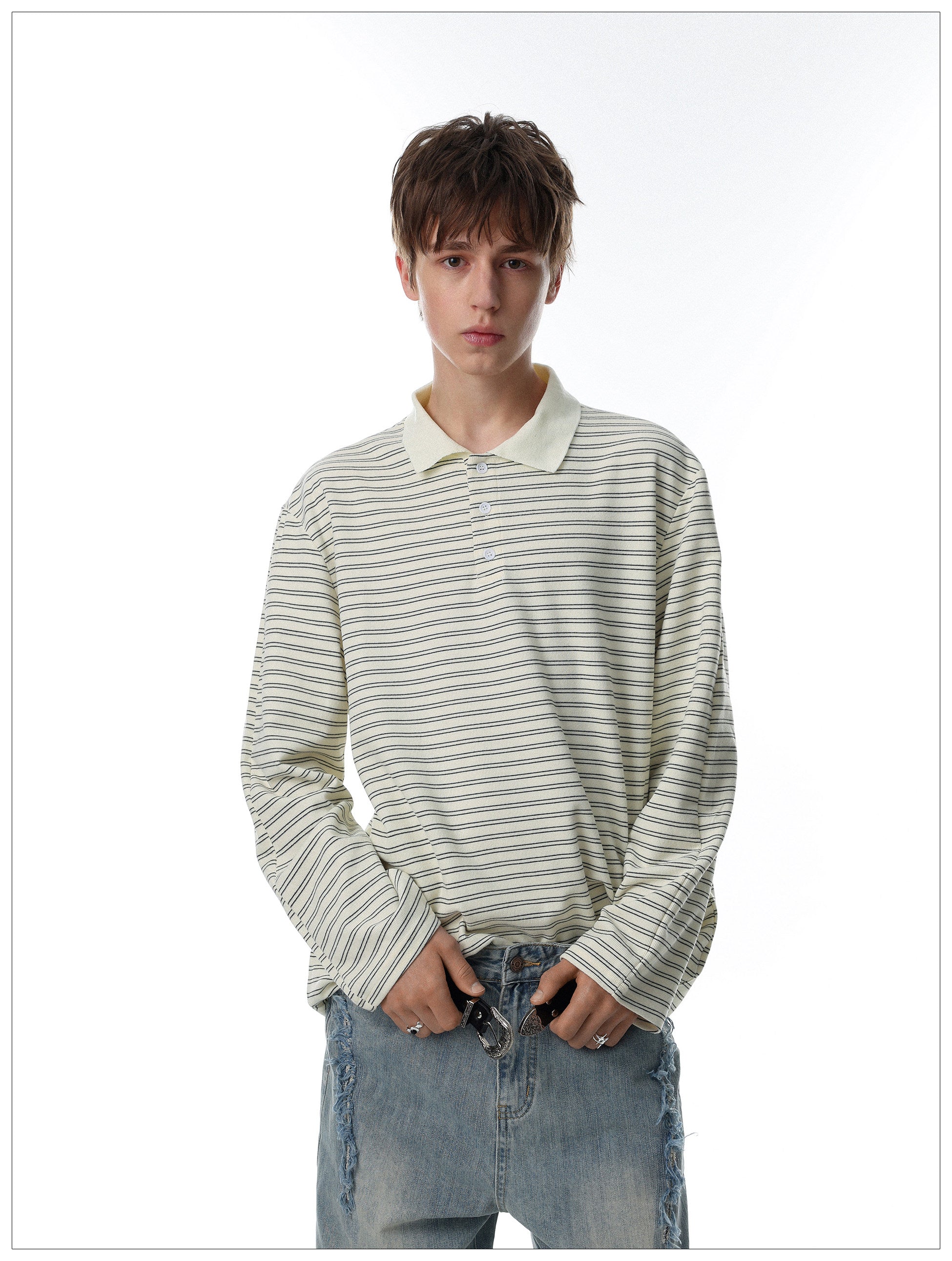 QS736B L/S polo