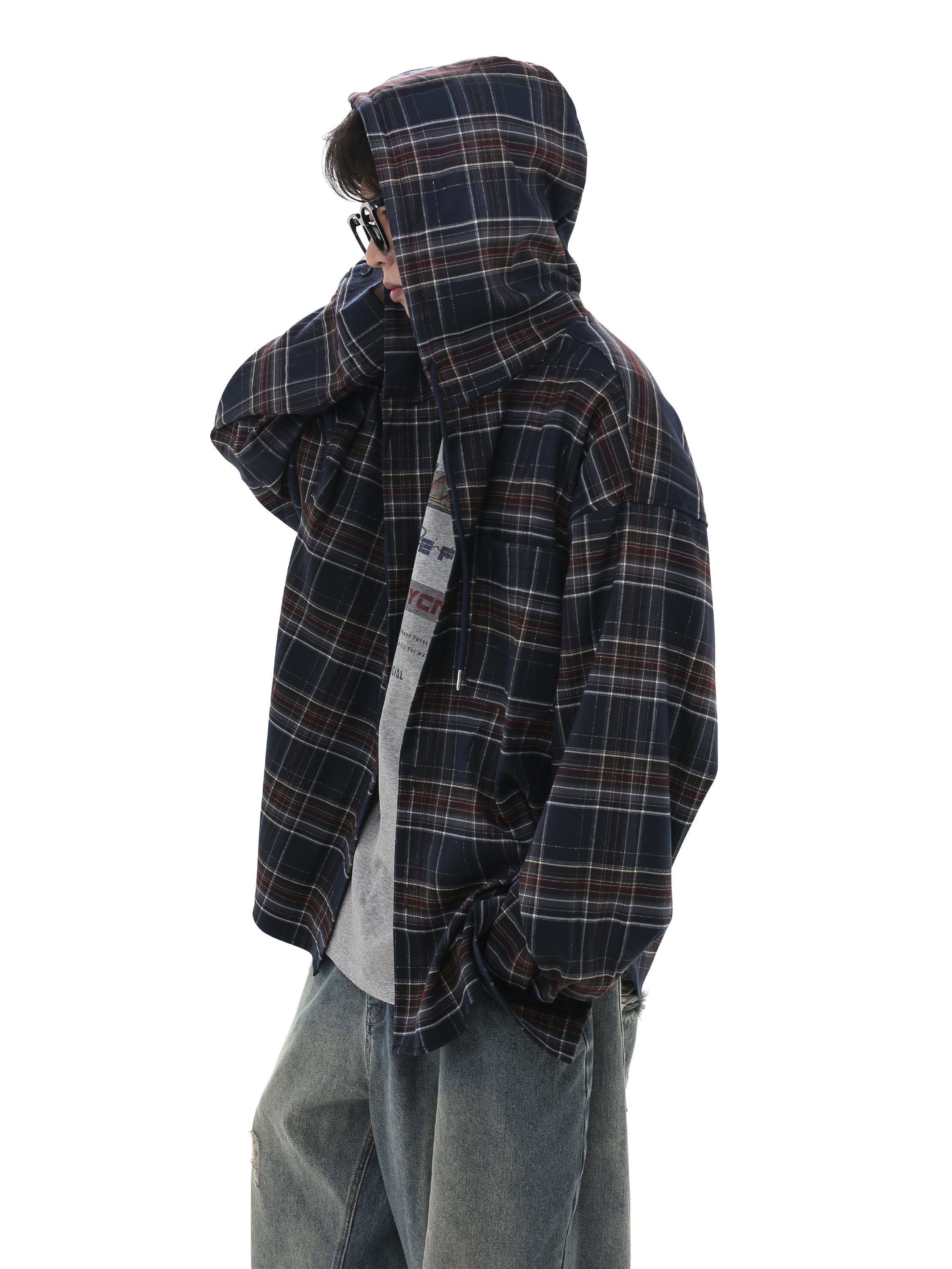 QS705A hoodie check shirts