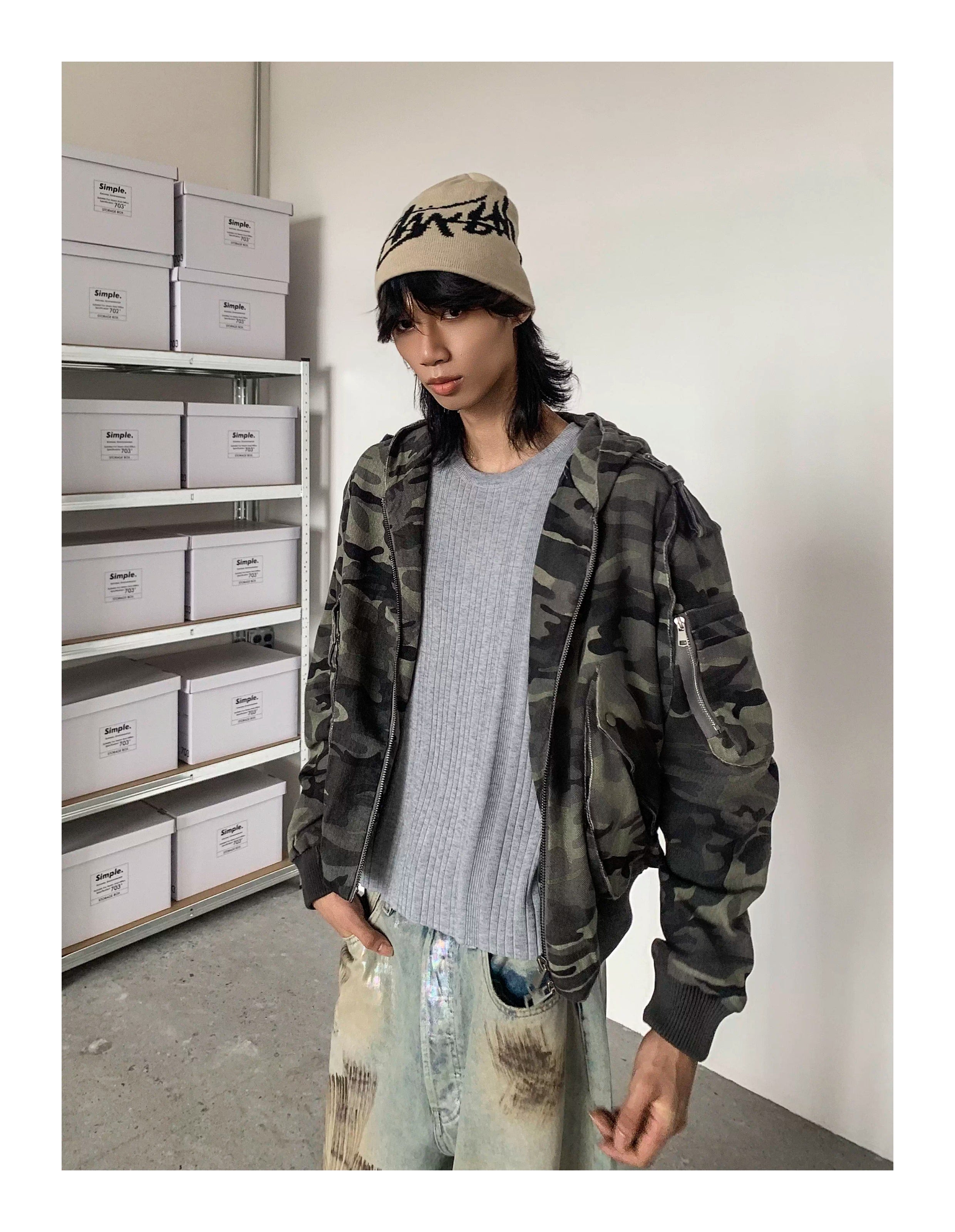 QS614B camouflage hoodie