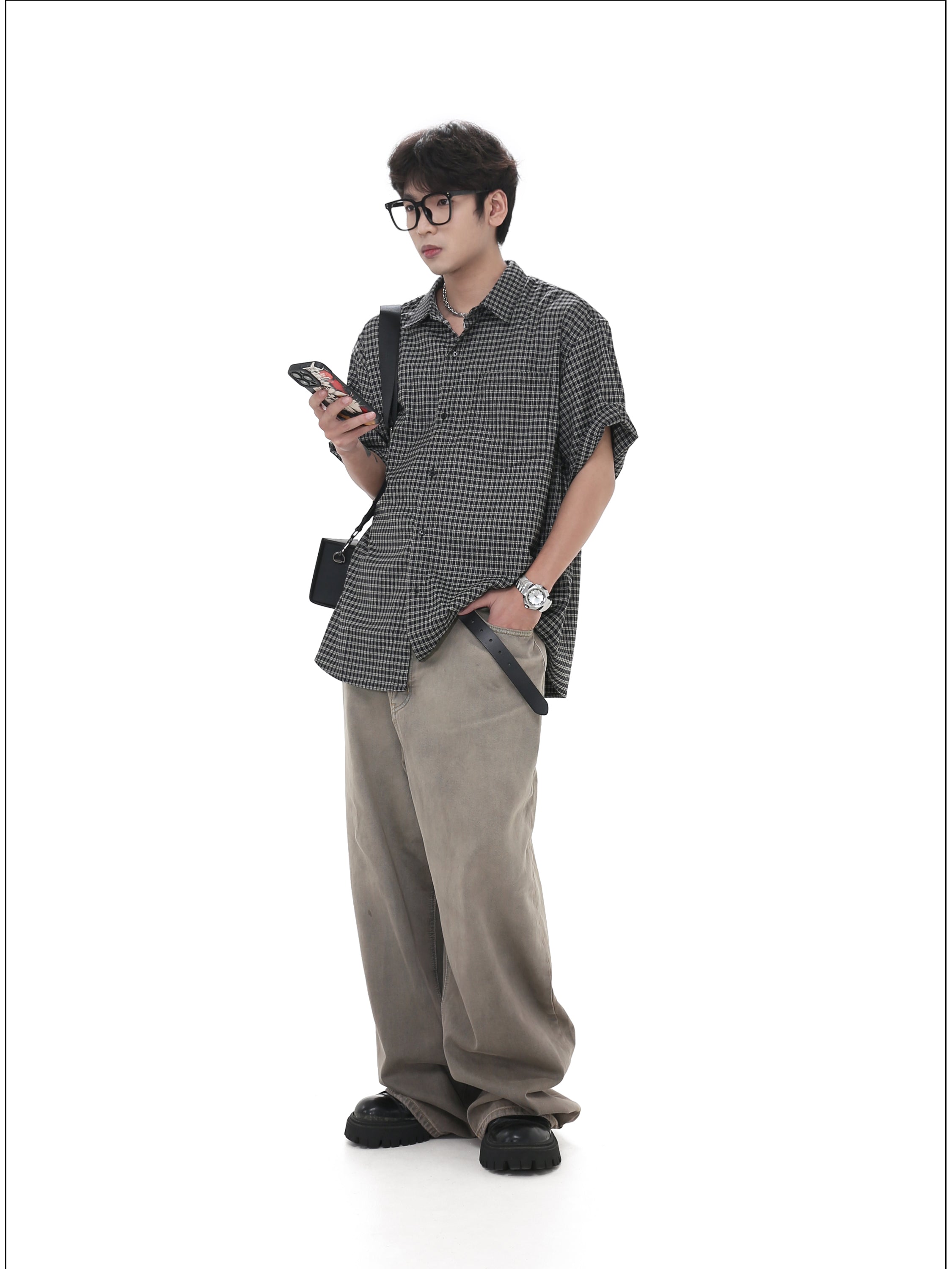 QS448B check shirts