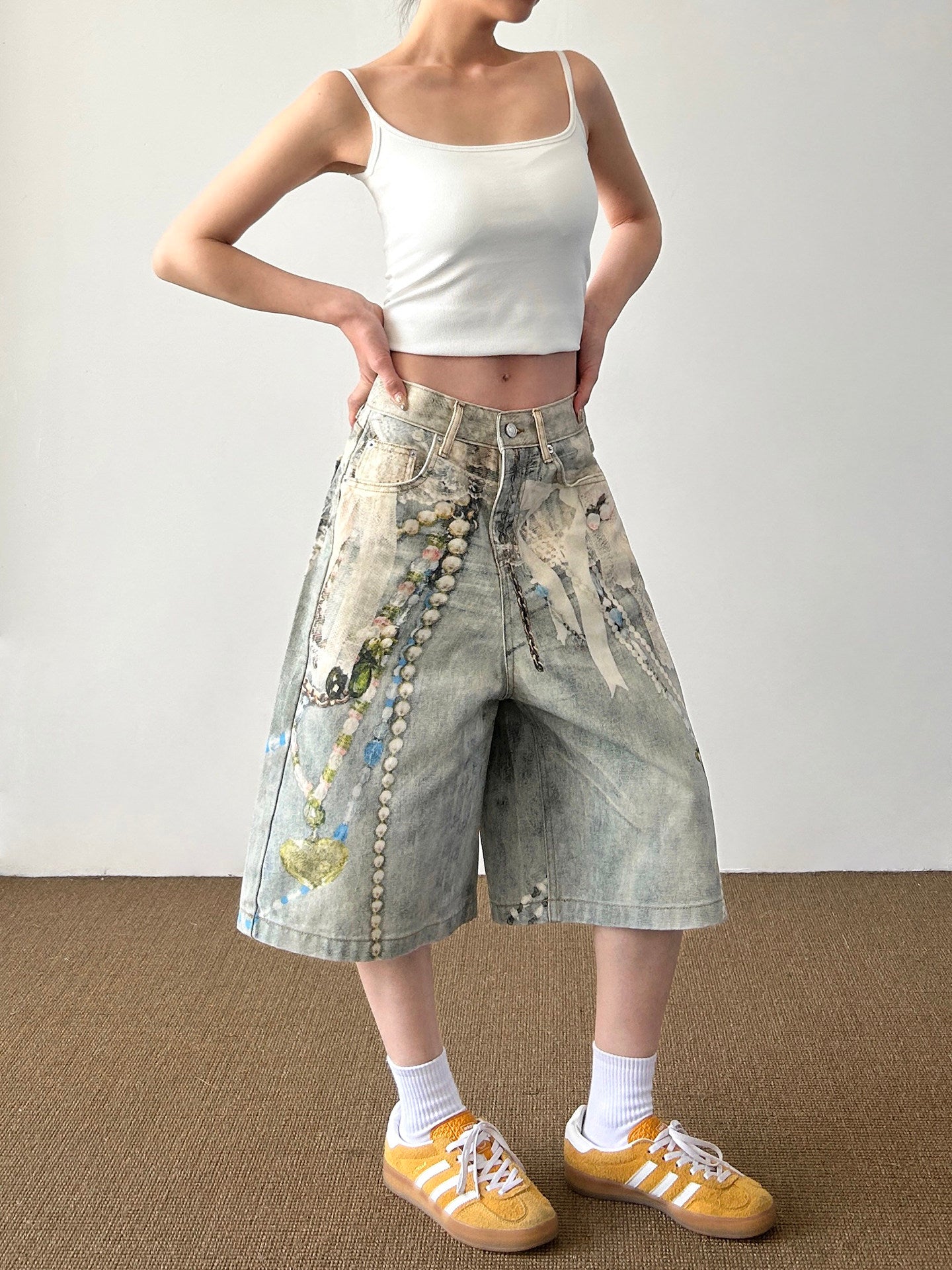 QS786B denim shorts