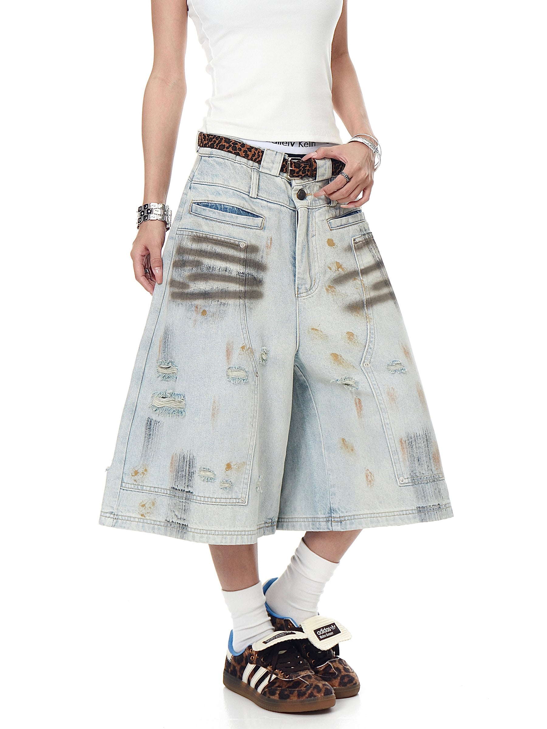 QS553B denim shorts