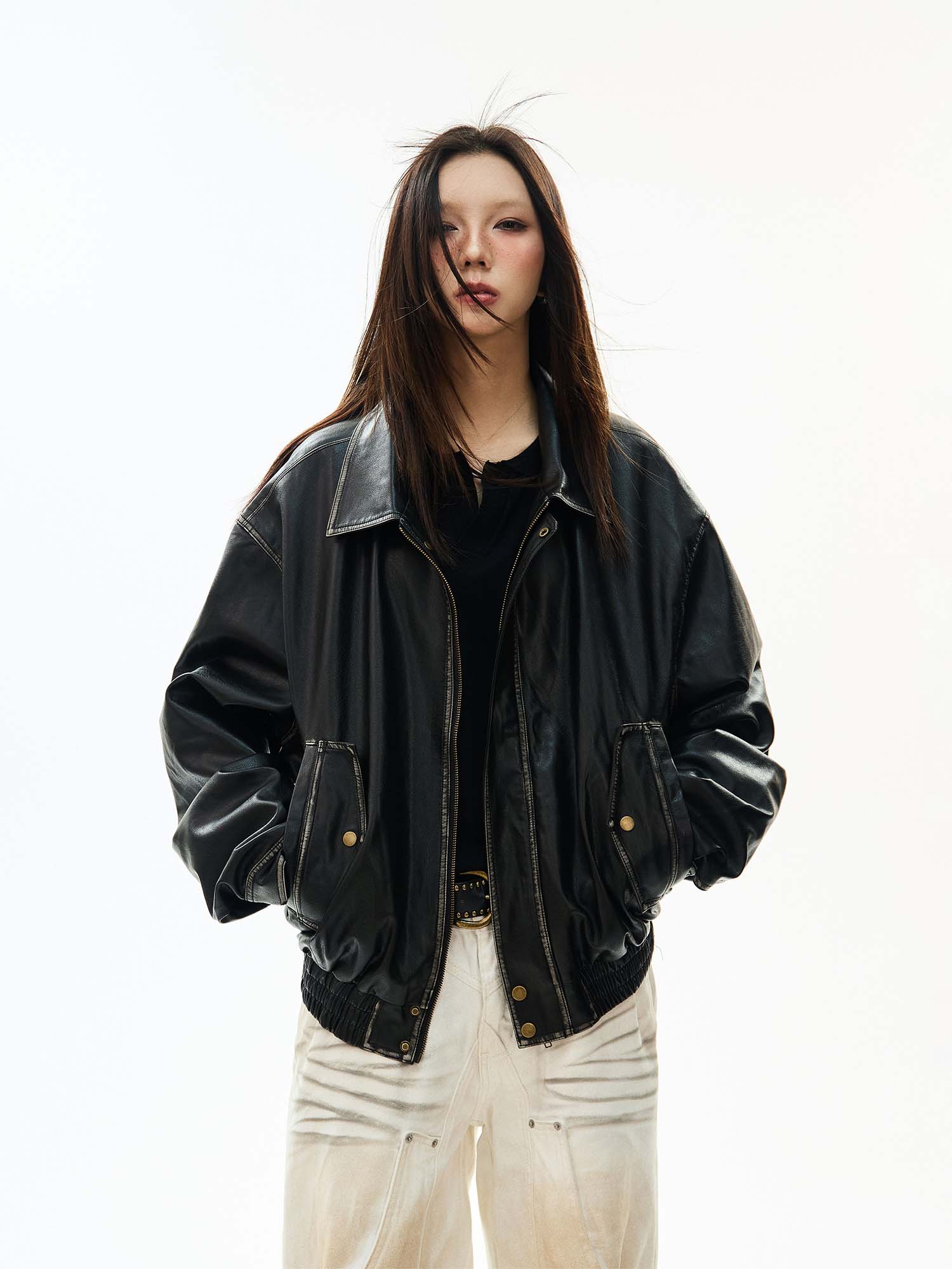 QS994A leather jacket