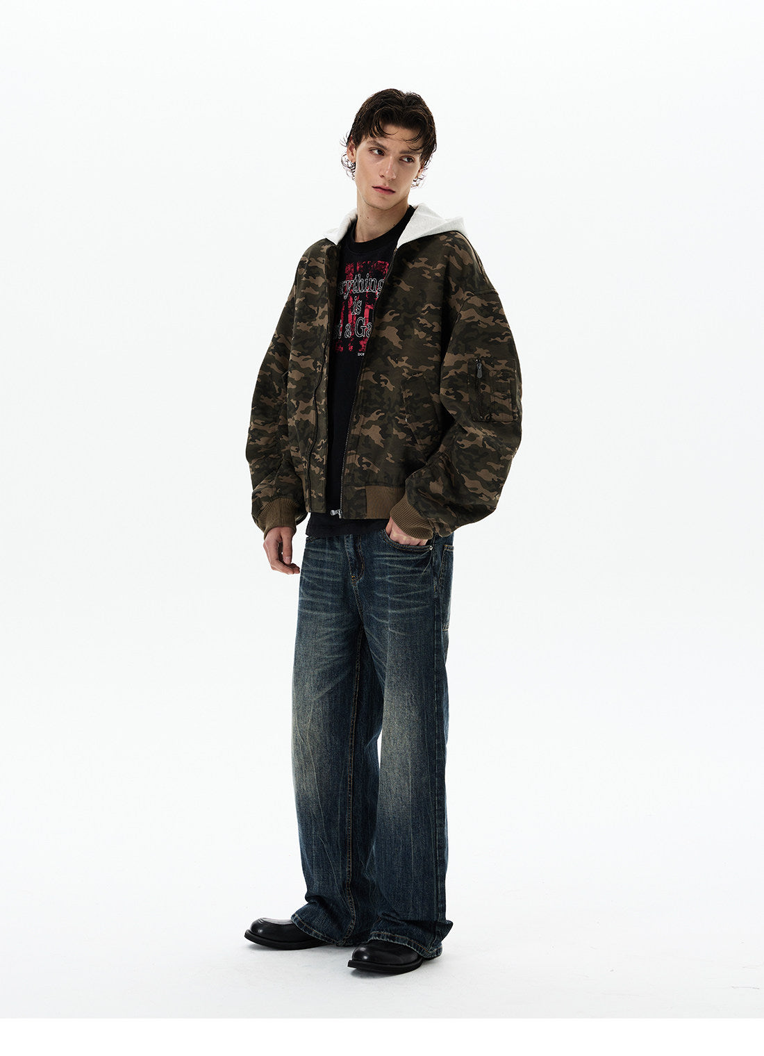 QS676B CAMOUFLAGE HOODIE JACKET