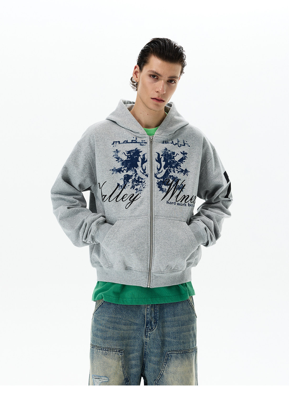 QS695B zip hoodie