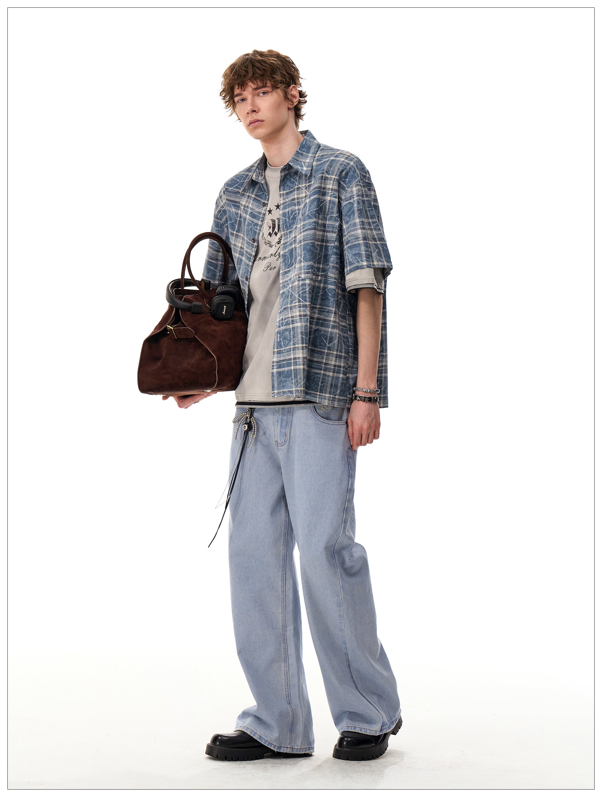QS587B check shirts